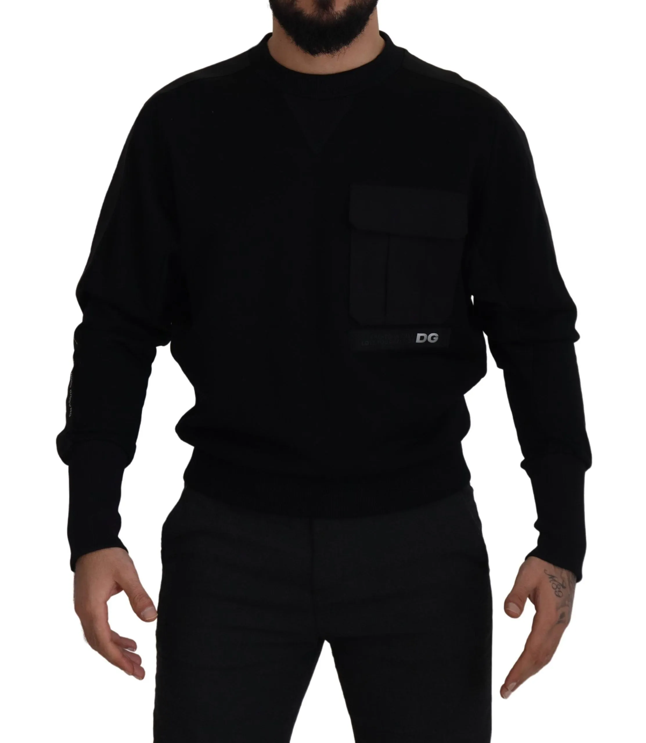 Dolce & Gabbana Men's Elegant Crewneck Cotton Blend Sweater