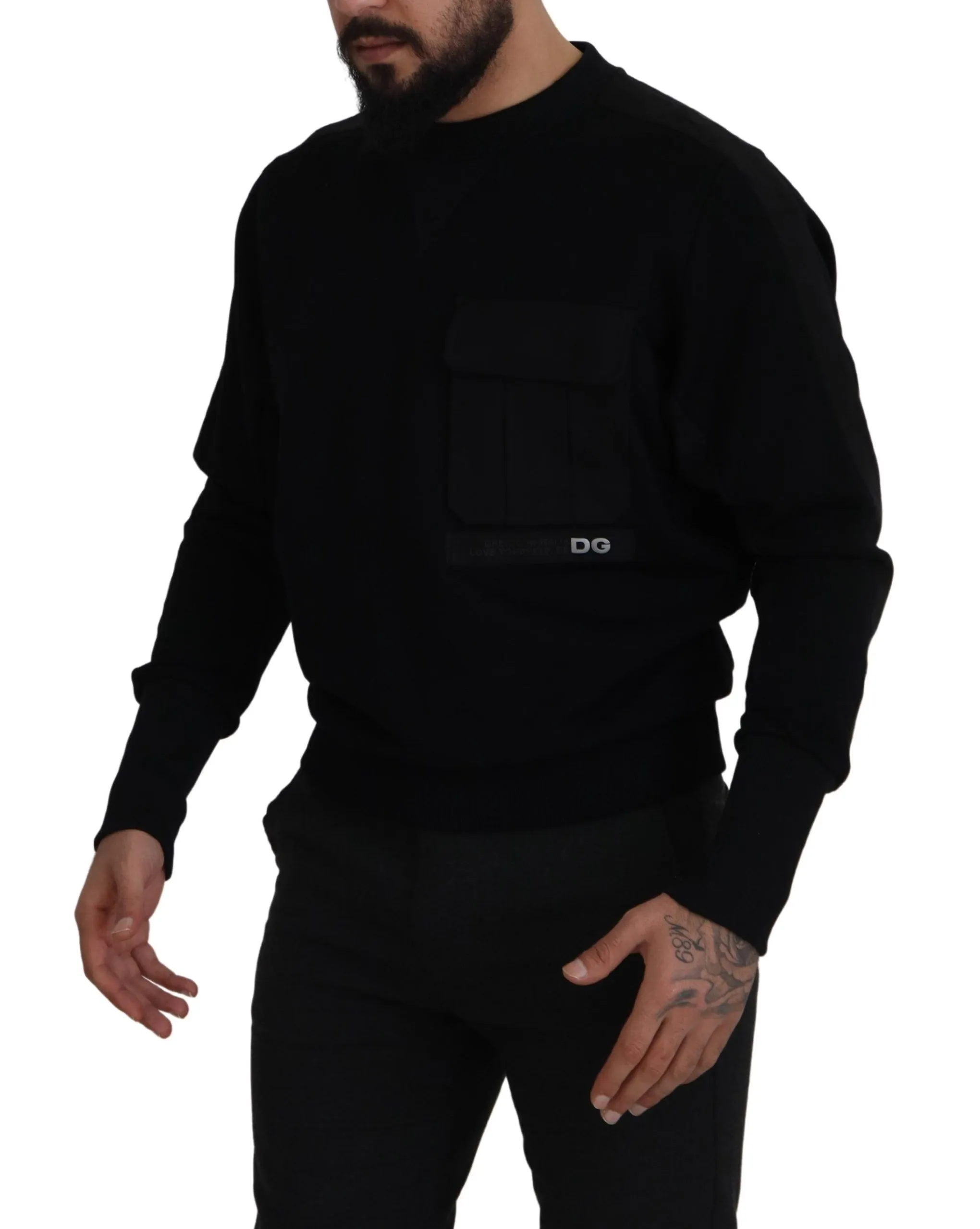Dolce & Gabbana Men's Elegant Crewneck Cotton Blend Sweater