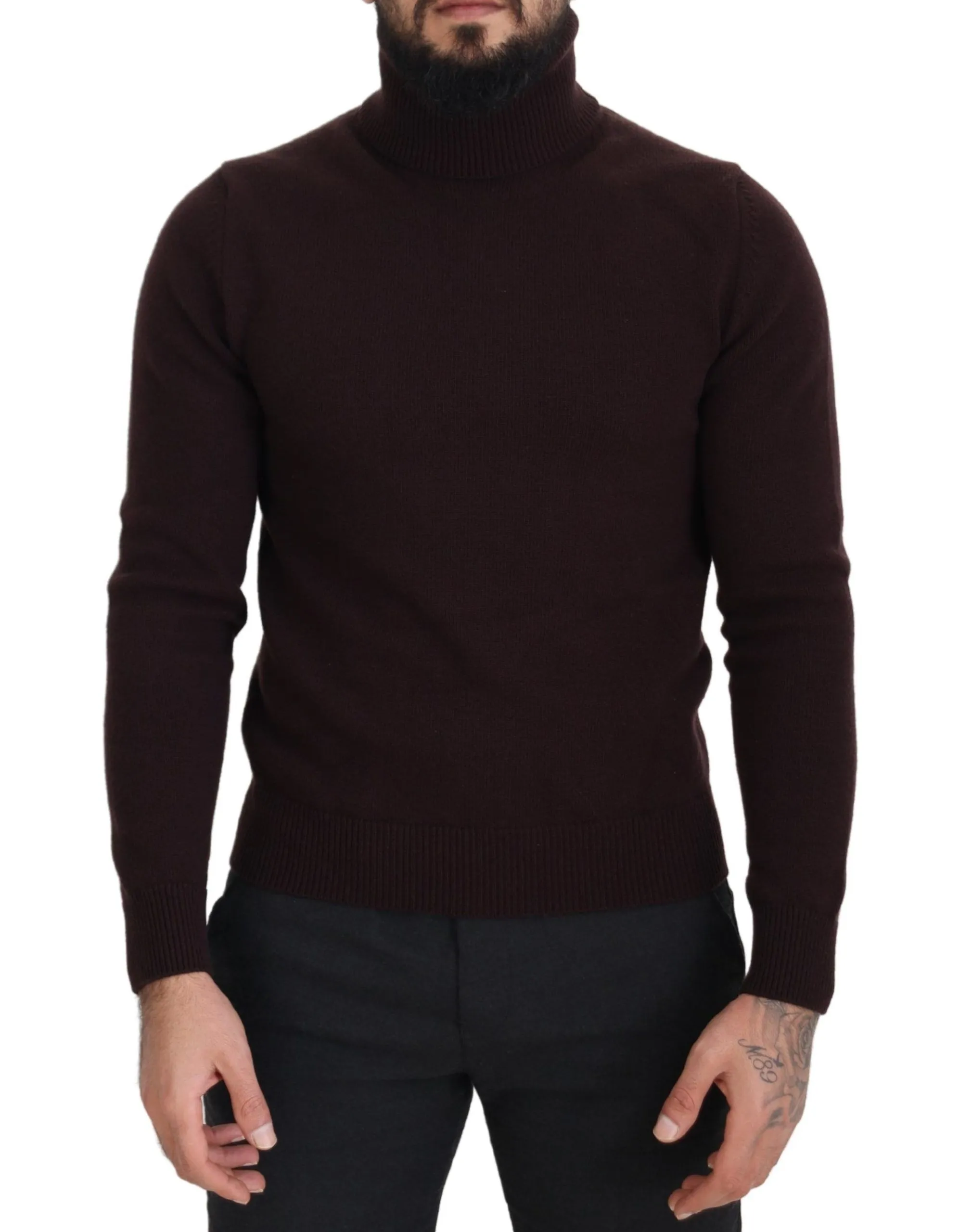 Dolce & Gabbana Men's Elegant Turtleneck Wool Pullover Sweater