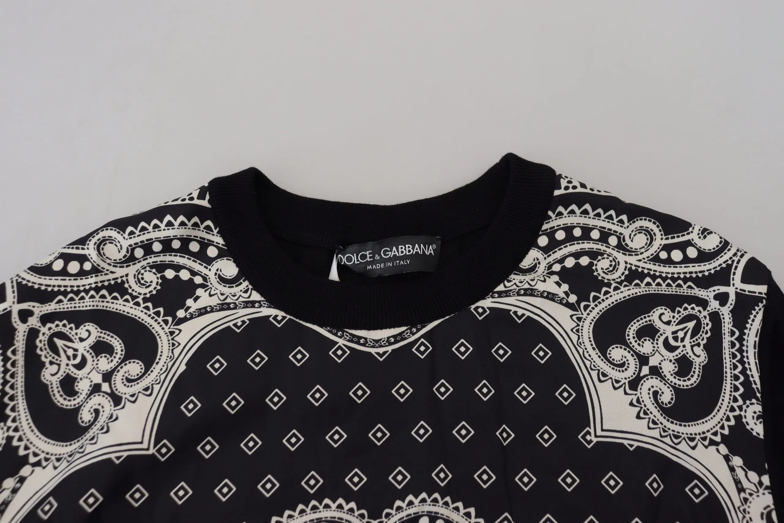 Dolce & Gabbana Men's Elegant Wool Silk Blend Crewneck Sweater