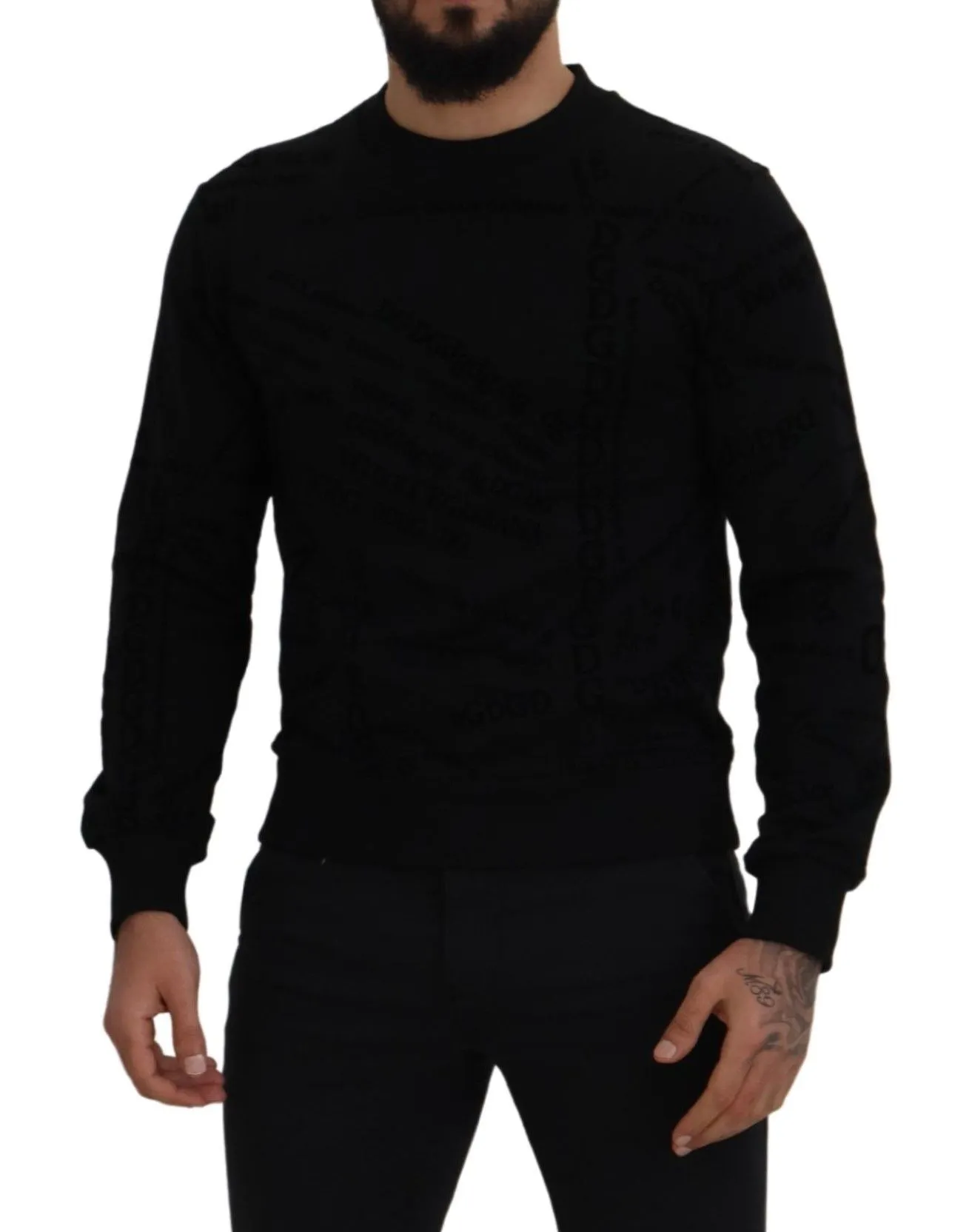 Dolce & Gabbana Men's Elegant Crew Neck Cotton Blend Sweater