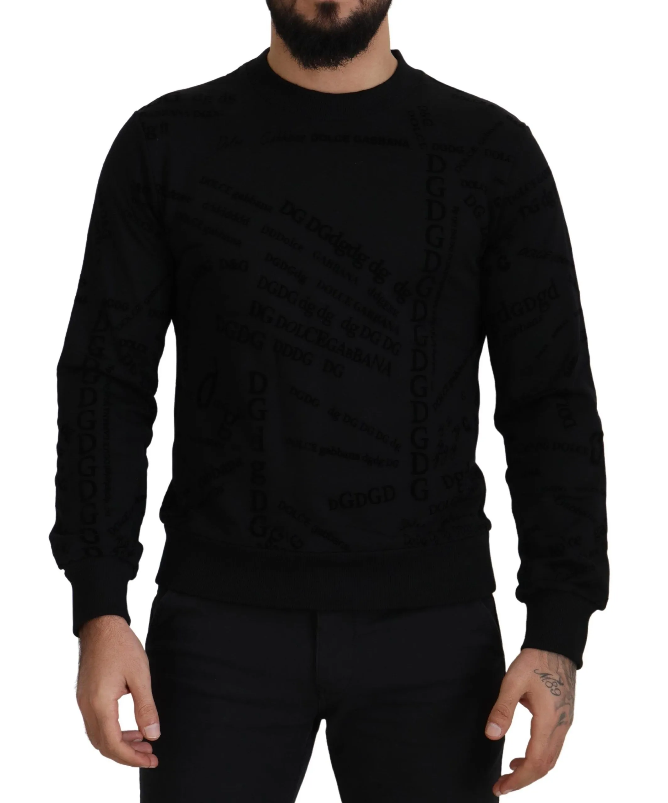 Dolce & Gabbana Men's Elegant Crew Neck Cotton Blend Sweater