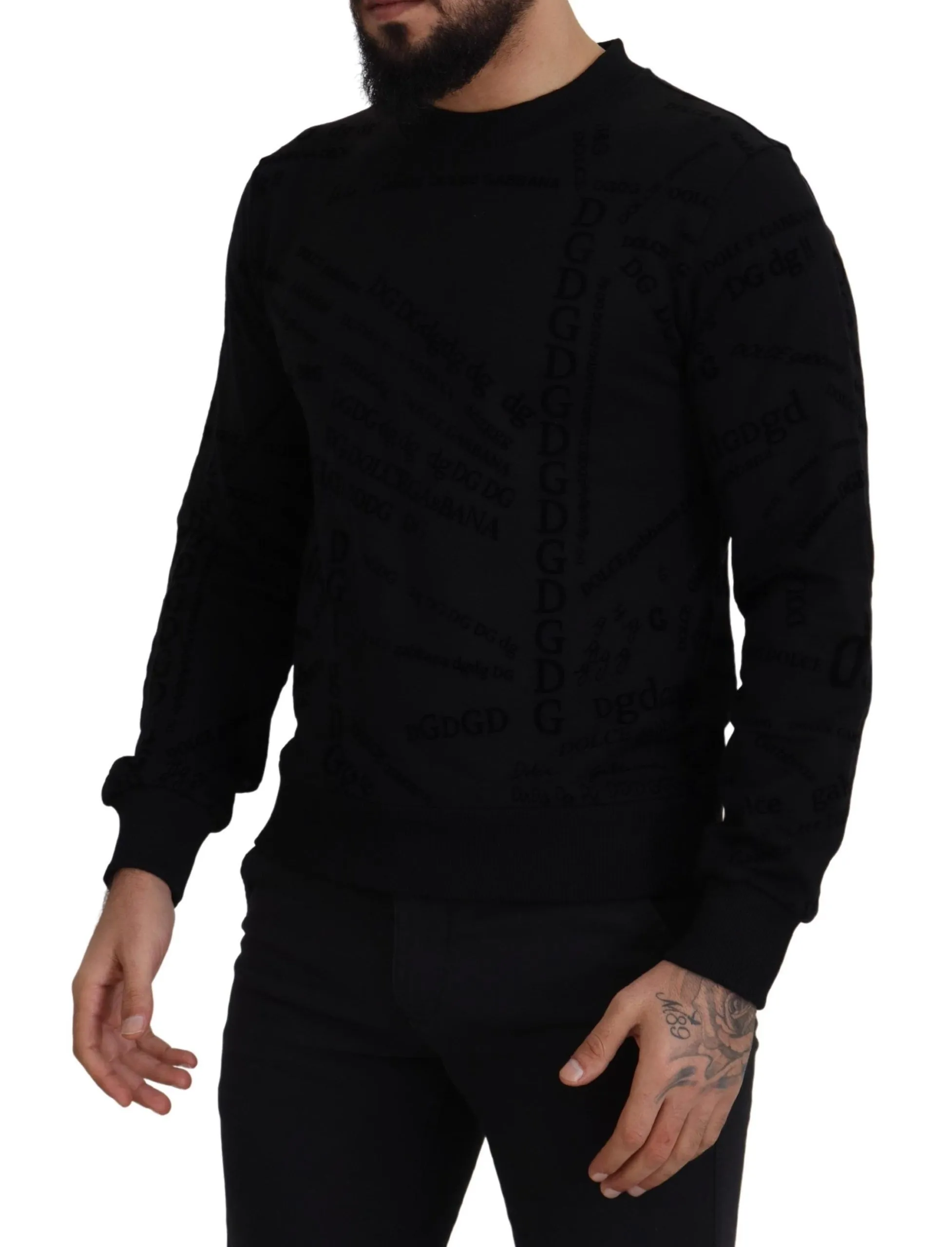 Dolce & Gabbana Men's Elegant Crew Neck Cotton Blend Sweater