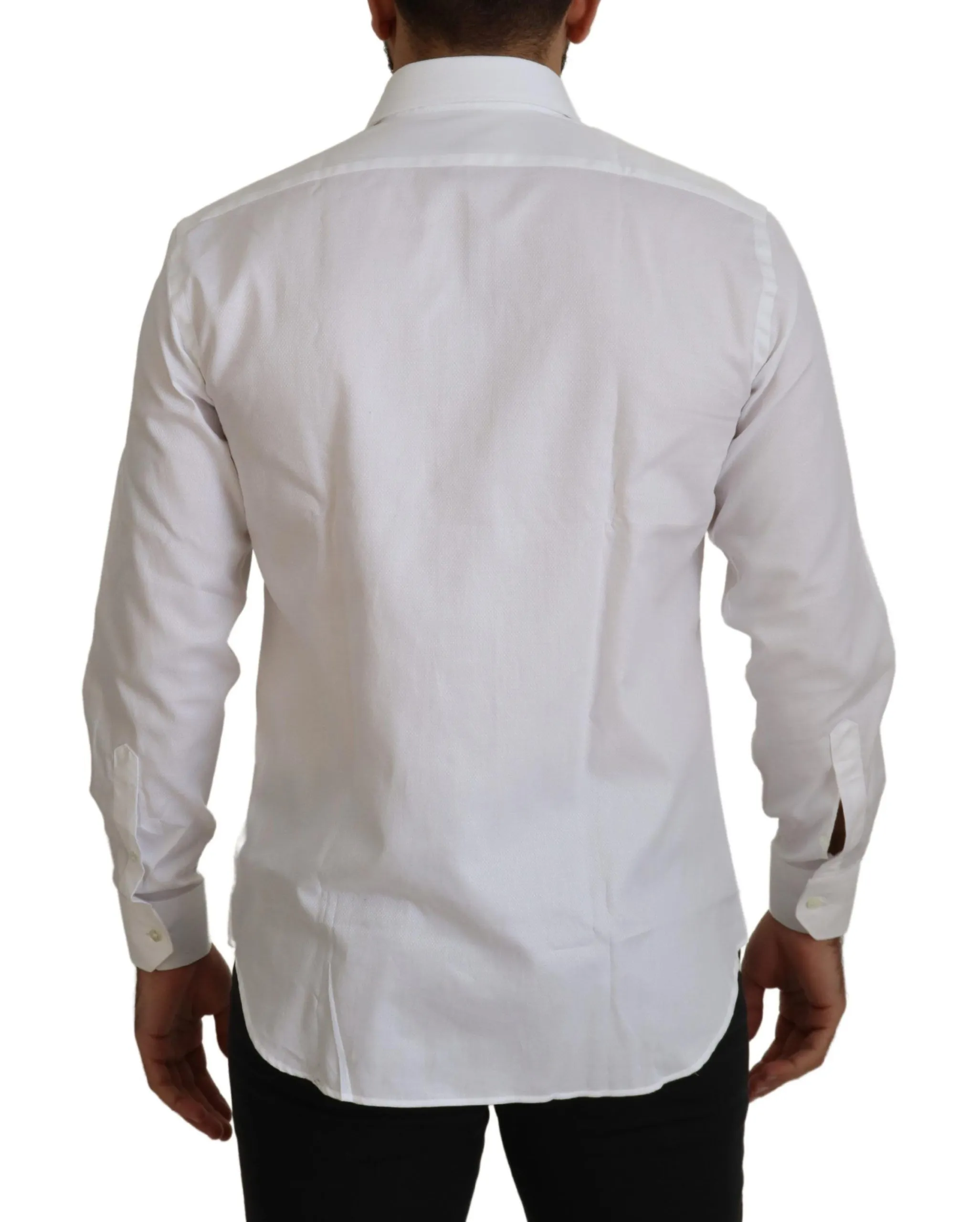 Roberto Cavalli Men's Elegant White Formal Dress Shirt
