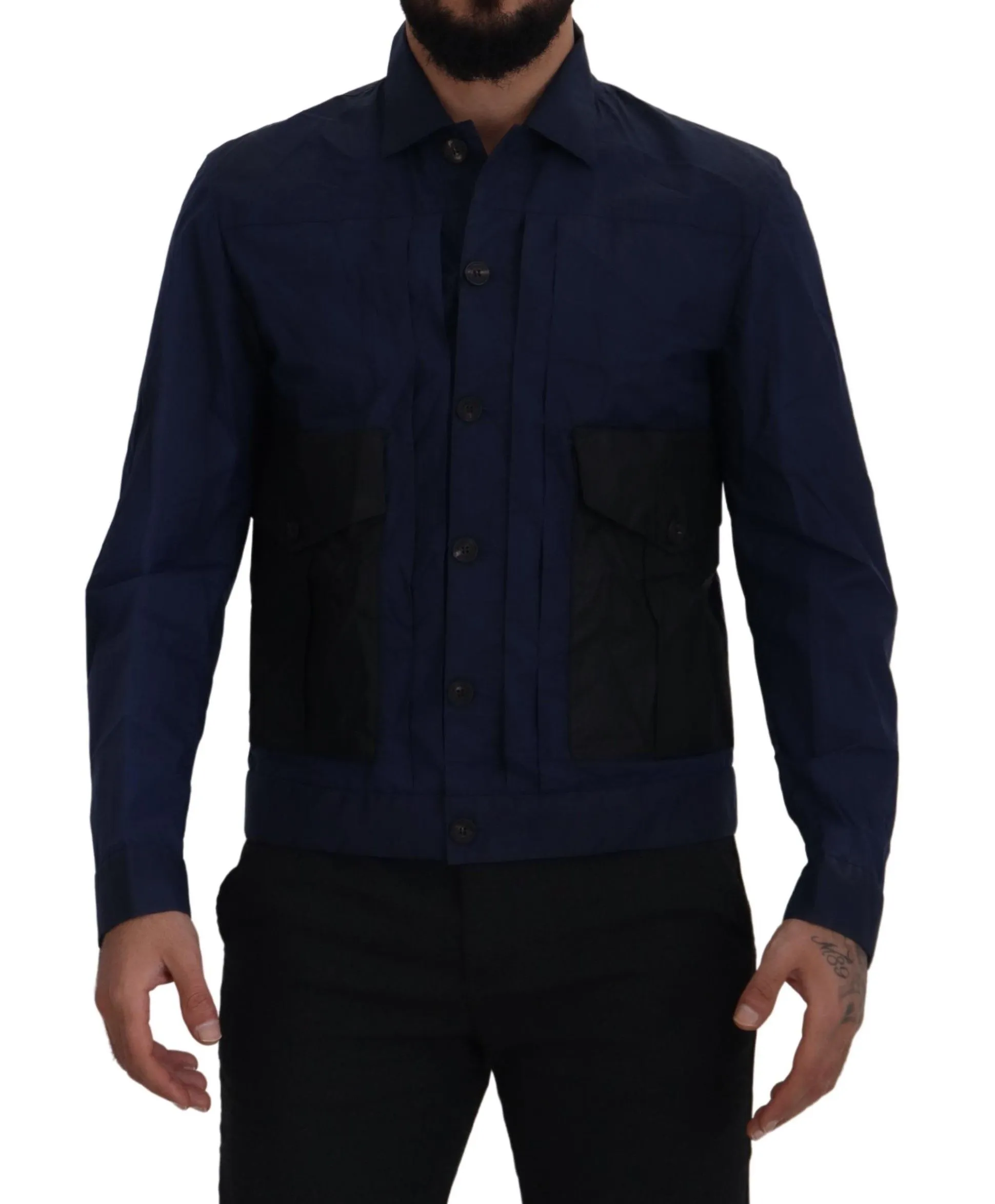 Dsquared² Men's Svelte Dark Blue Cotton Shirt