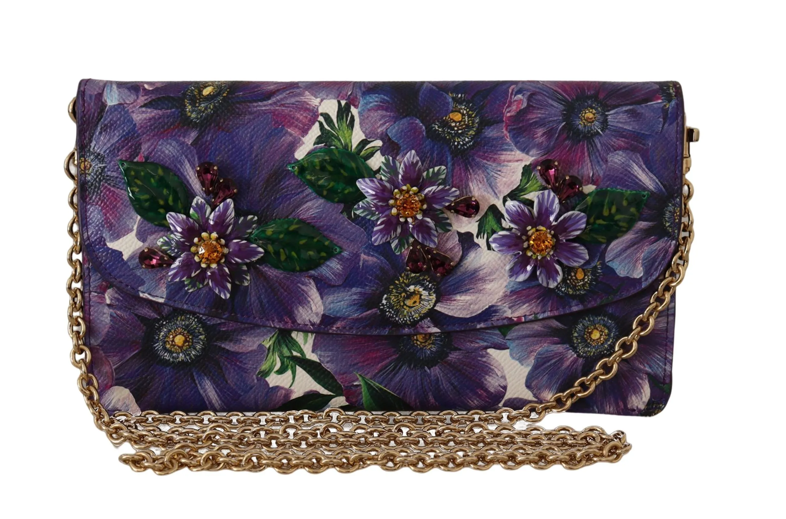 Dolce & Gabbana Women's Elegant Purple Leather Shoulder Bag