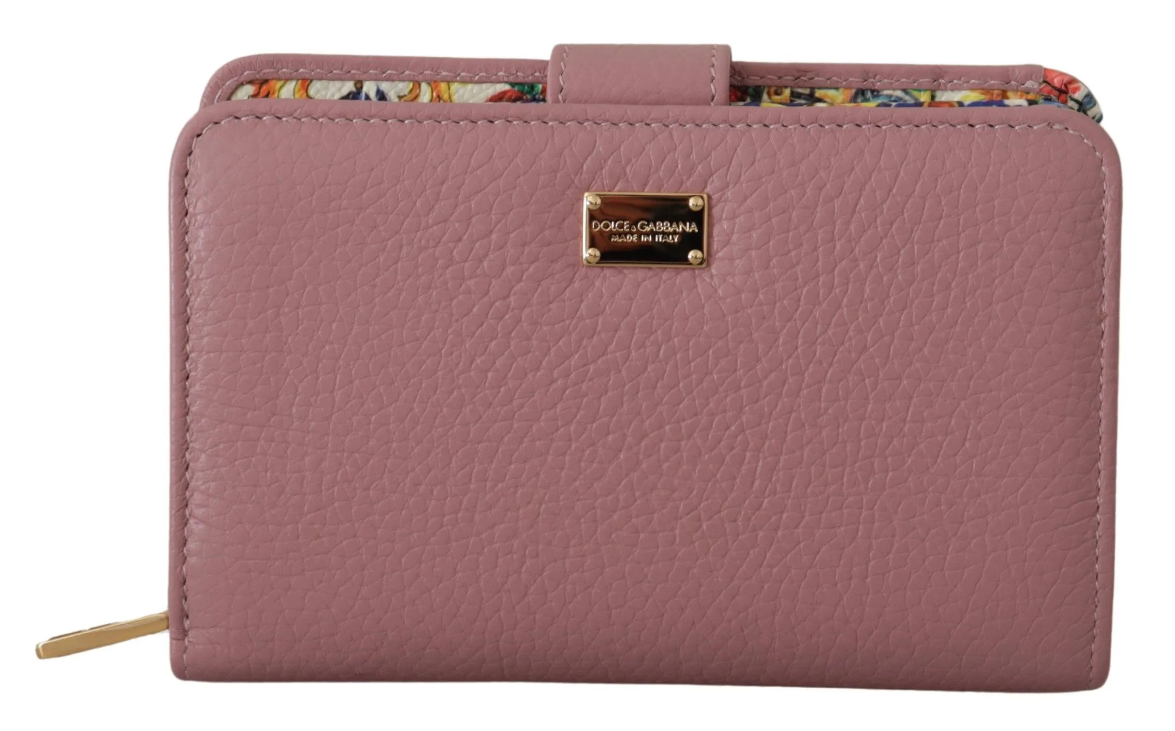 Dolce & Gabbana Women's Elegant Pink Leather Continental Clutch