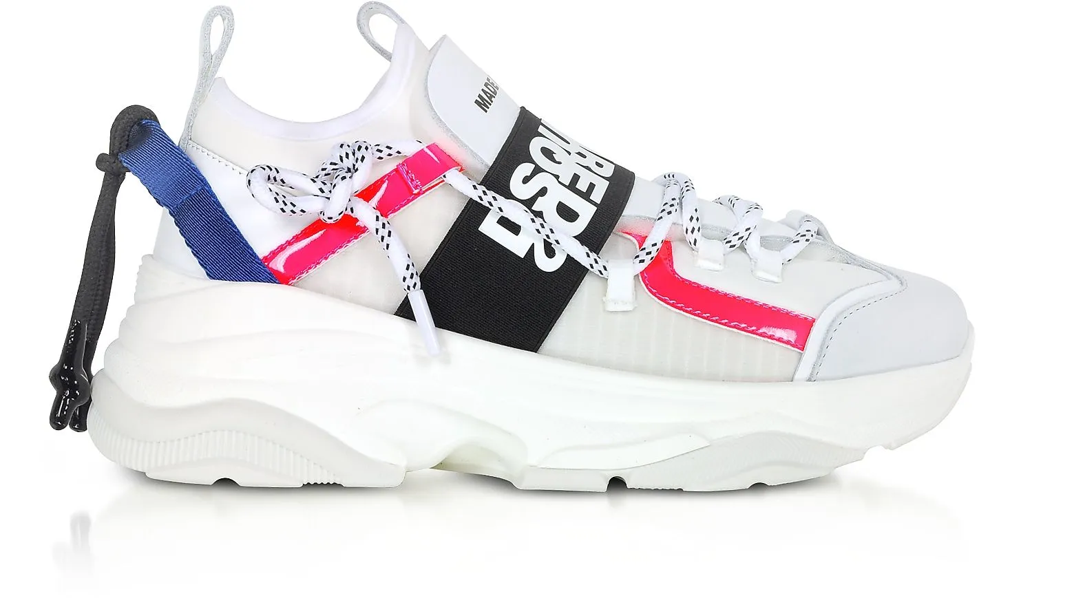 Dsquared² Women's Chic White Lace-Up Leather Sneakers