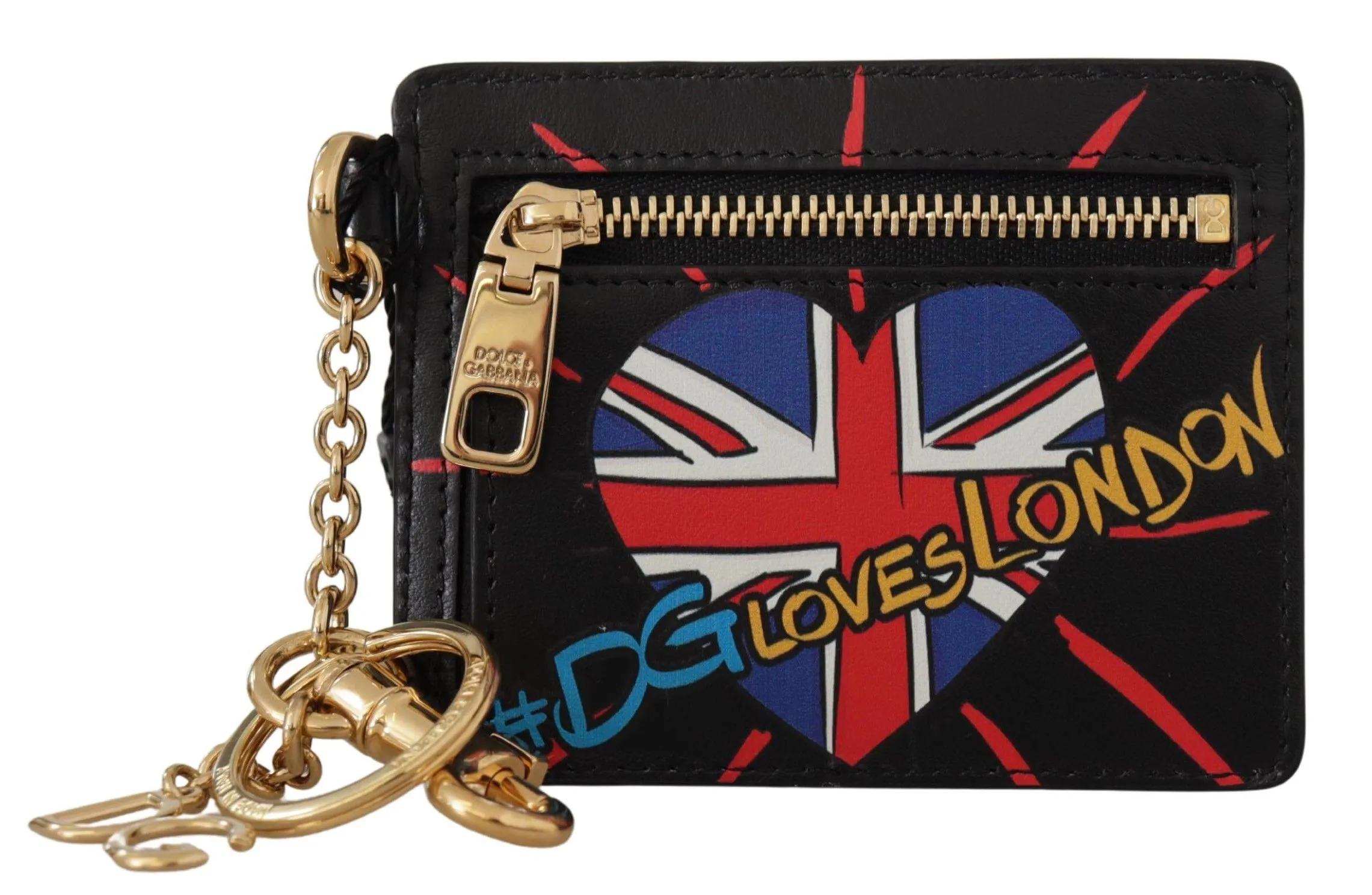 Dolce & Gabbana Women's Elegant Leather Coin Wallet With Keyring