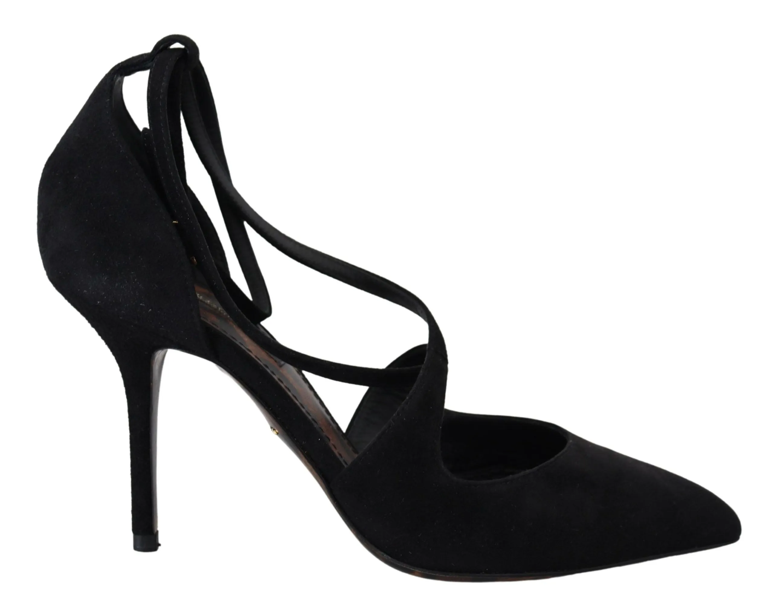 Dolce & Gabbana Women's Elegant Ankle Strap Suede Heels