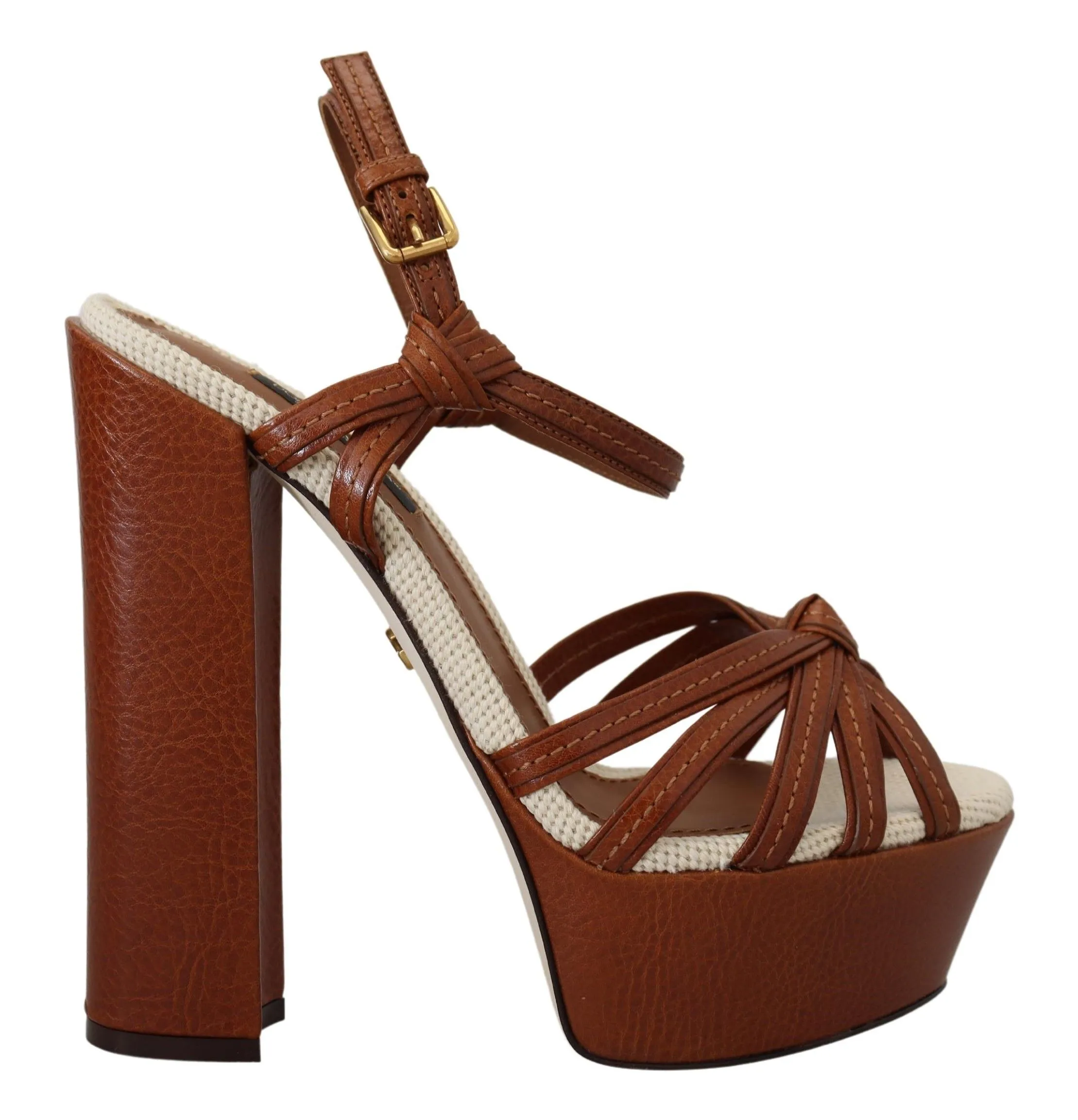 Dolce & Gabbana Women's Elevate Your Style with Chic Leather Platform Sandals