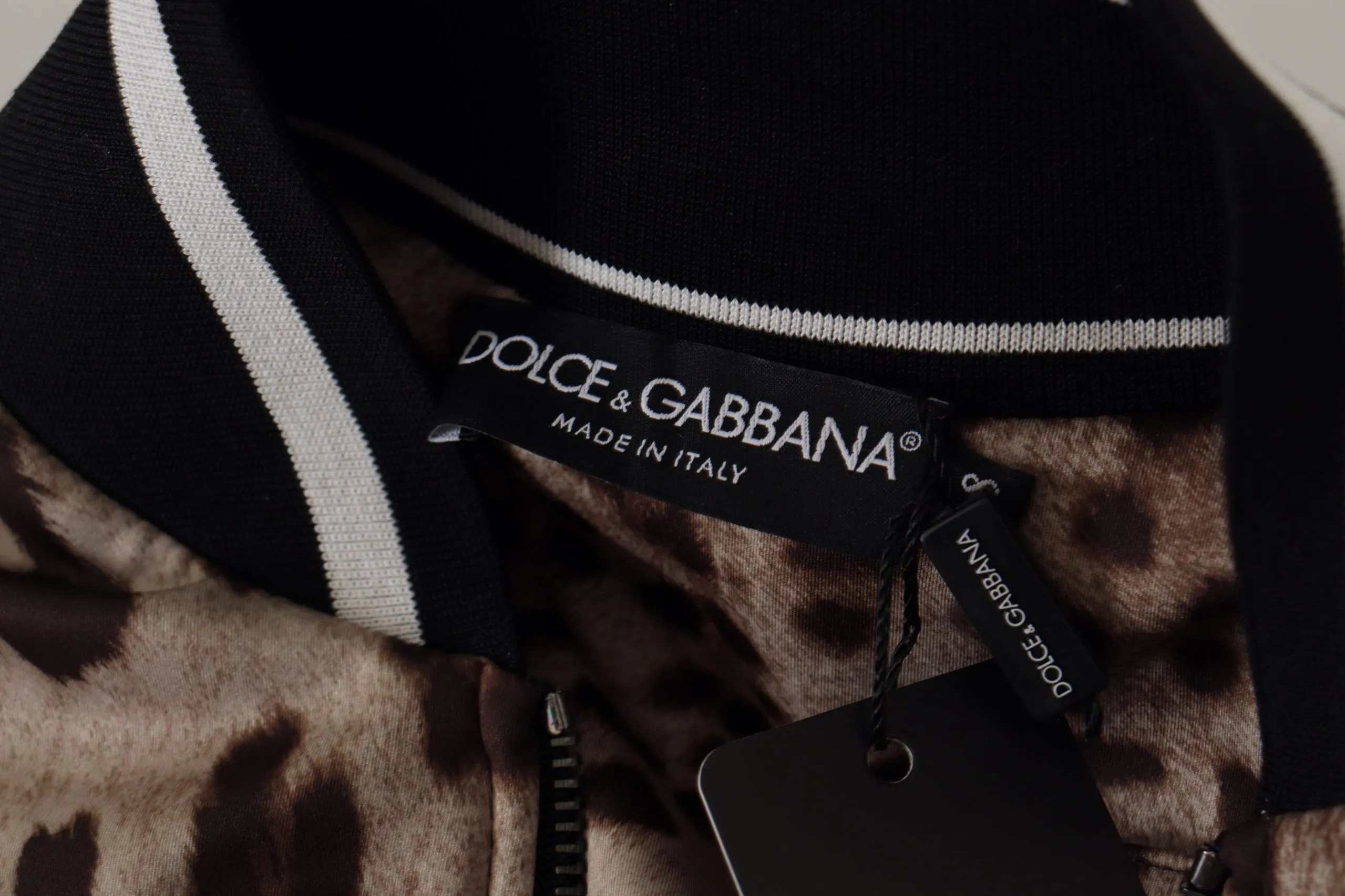 Dolce & Gabbana Women's Elegant Leopard Bomber Jacket