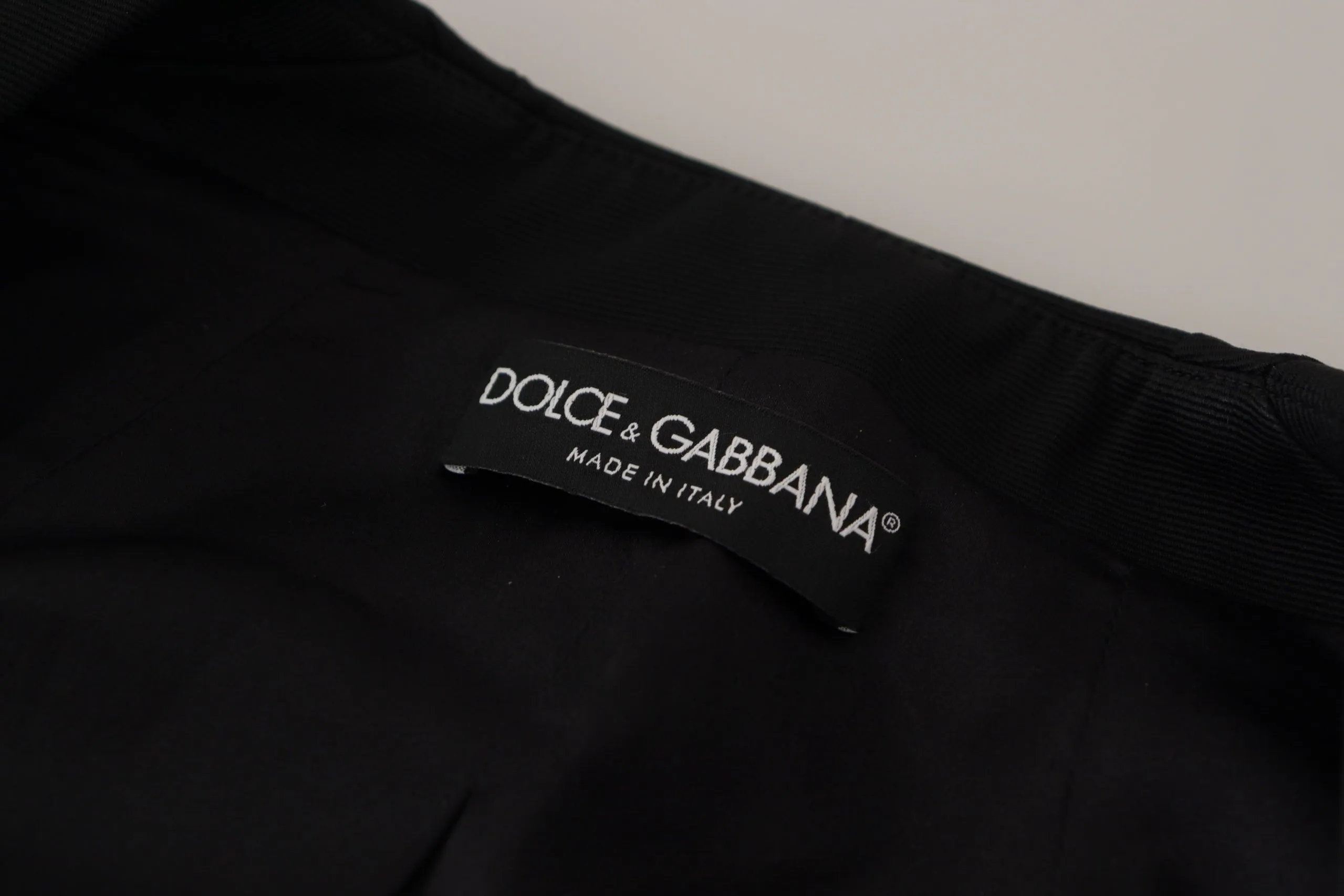 Dolce & Gabbana Women's Sleek Black Snap Jacket with Silk Lining