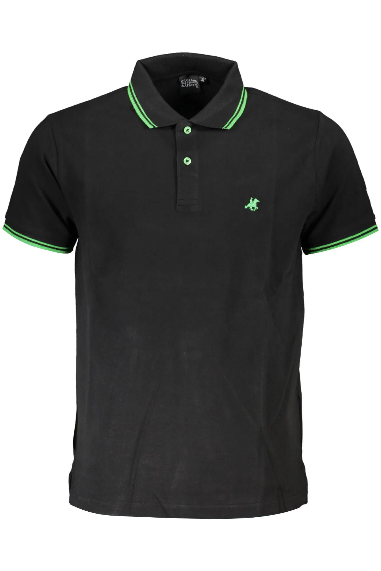 U.S. Grand Polo Black Cotton Men Polo Shirt