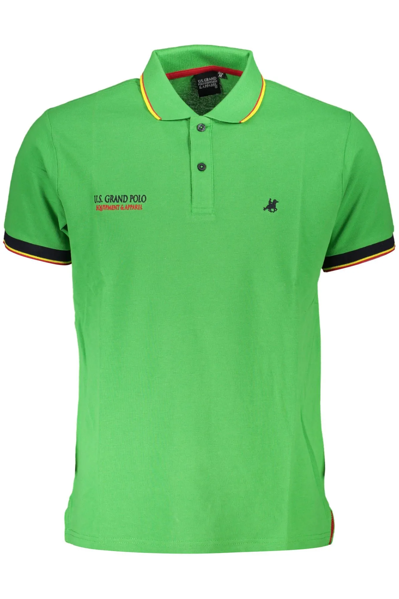 U.S. Grand Polo Green Cotton Men Polo Shirt