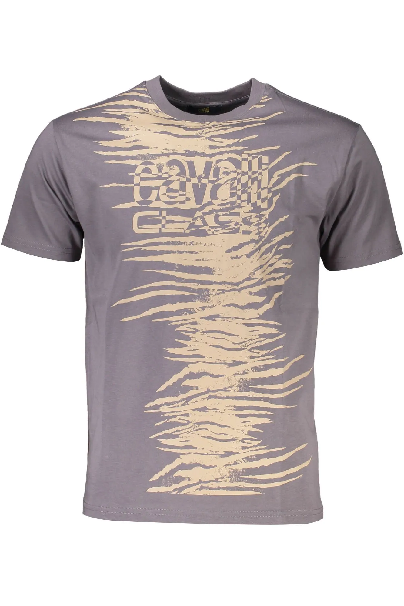 Cavalli Class Gray Cotton Men T-Shirt