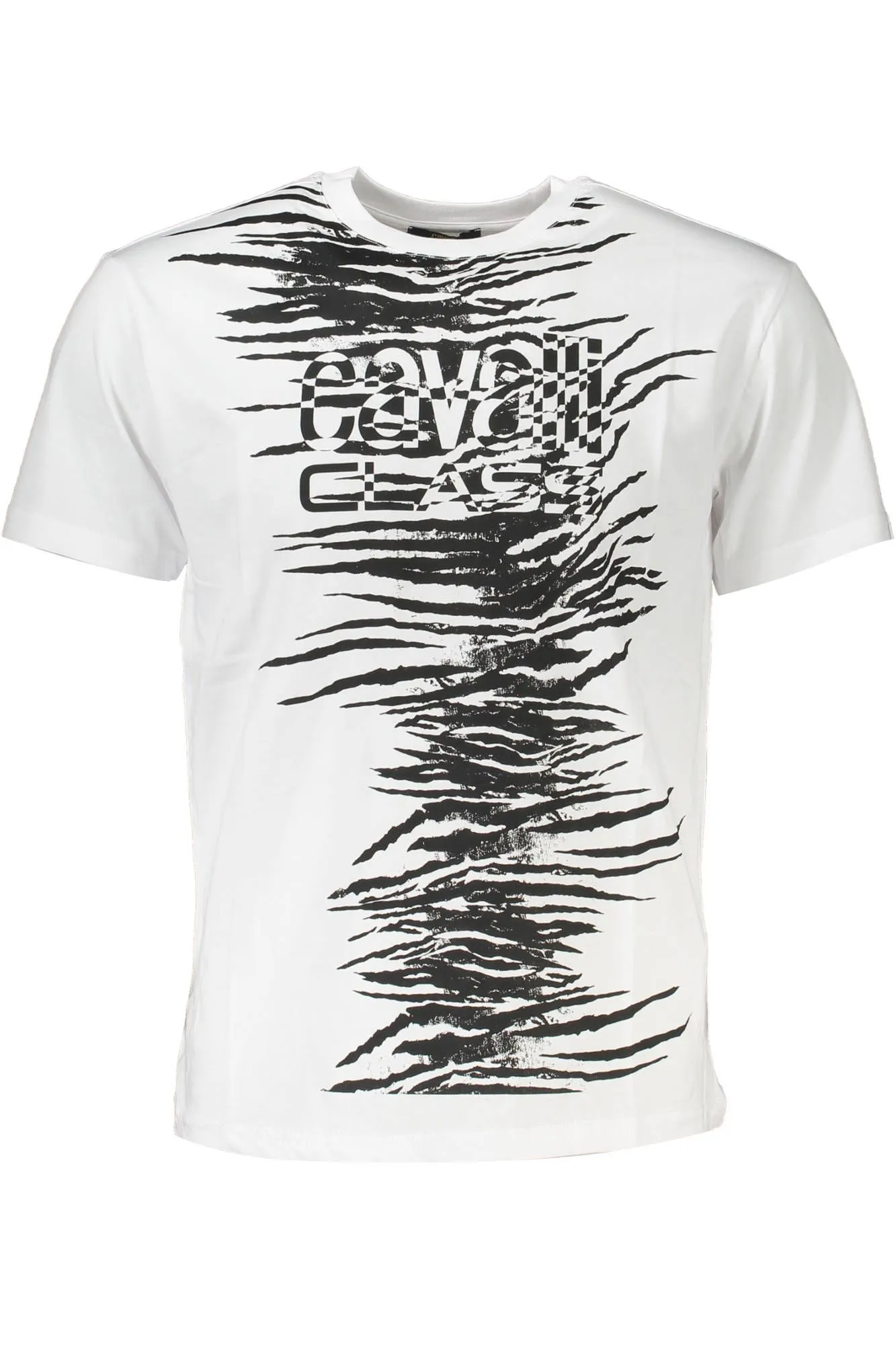 Cavalli Class White Cotton Men T-Shirt