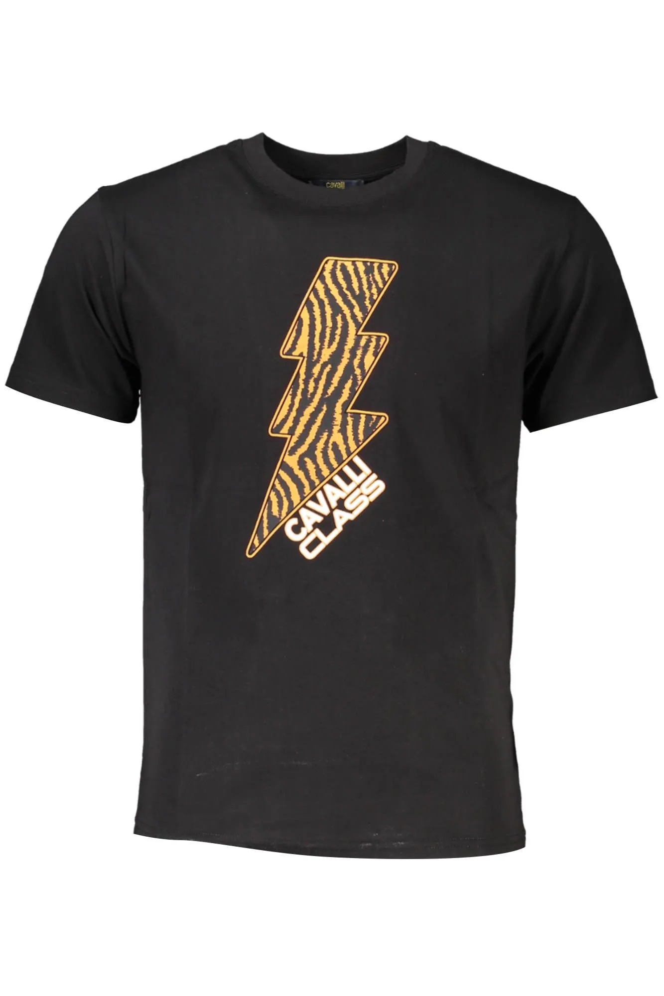 Cavalli Class Black Cotton Men T-Shirt