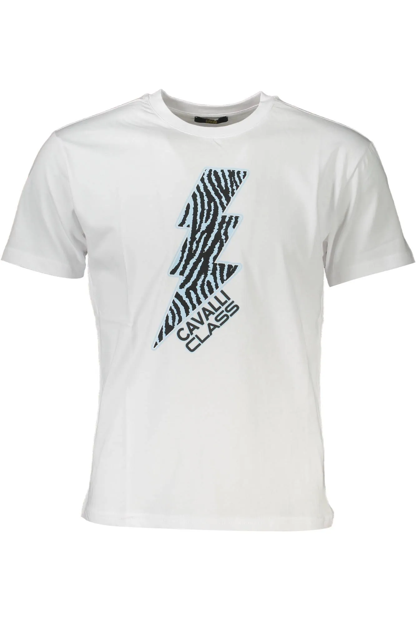 Cavalli Class White Cotton Men T-Shirt