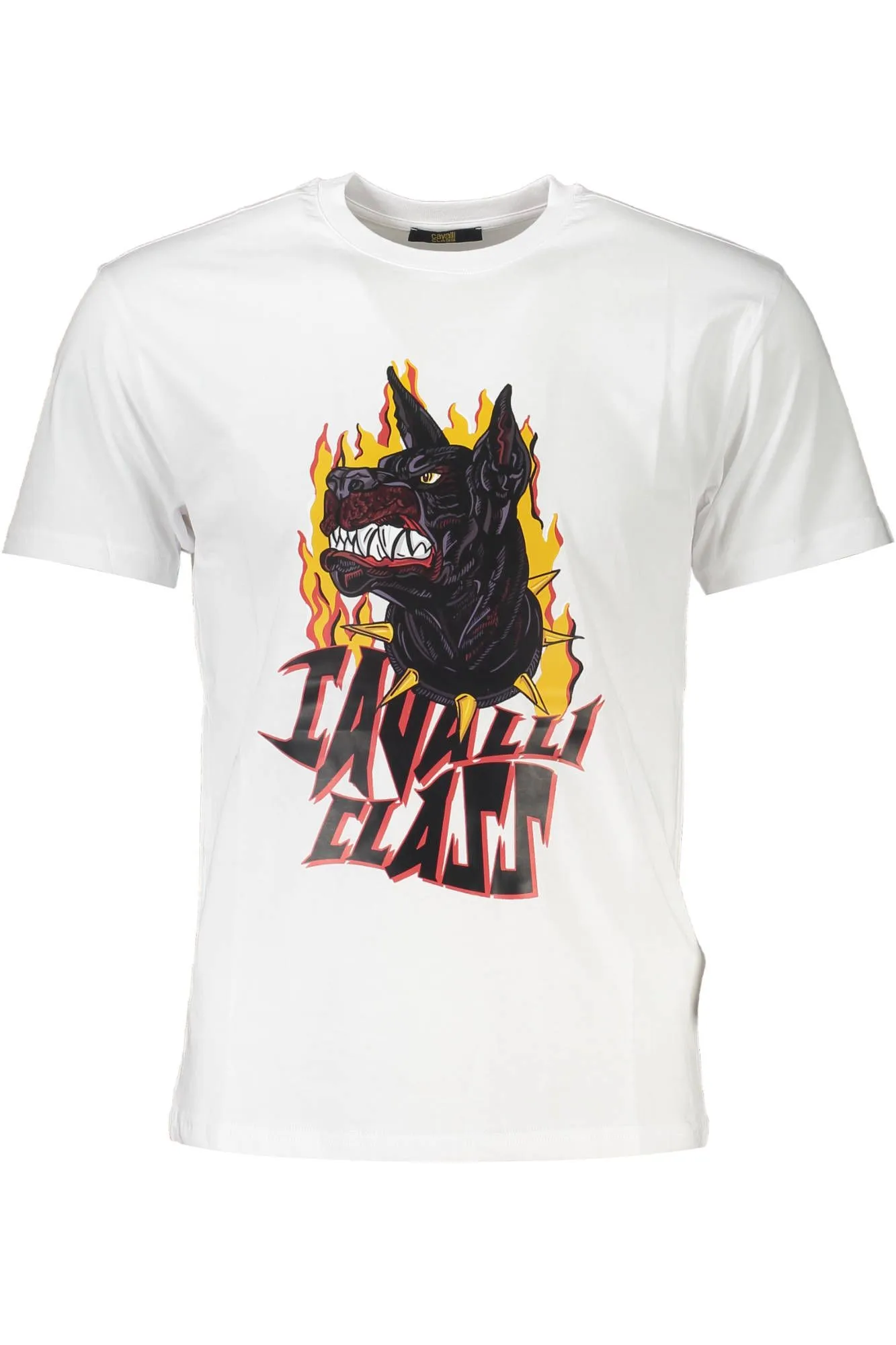 Cavalli Class White Cotton Men TShirt