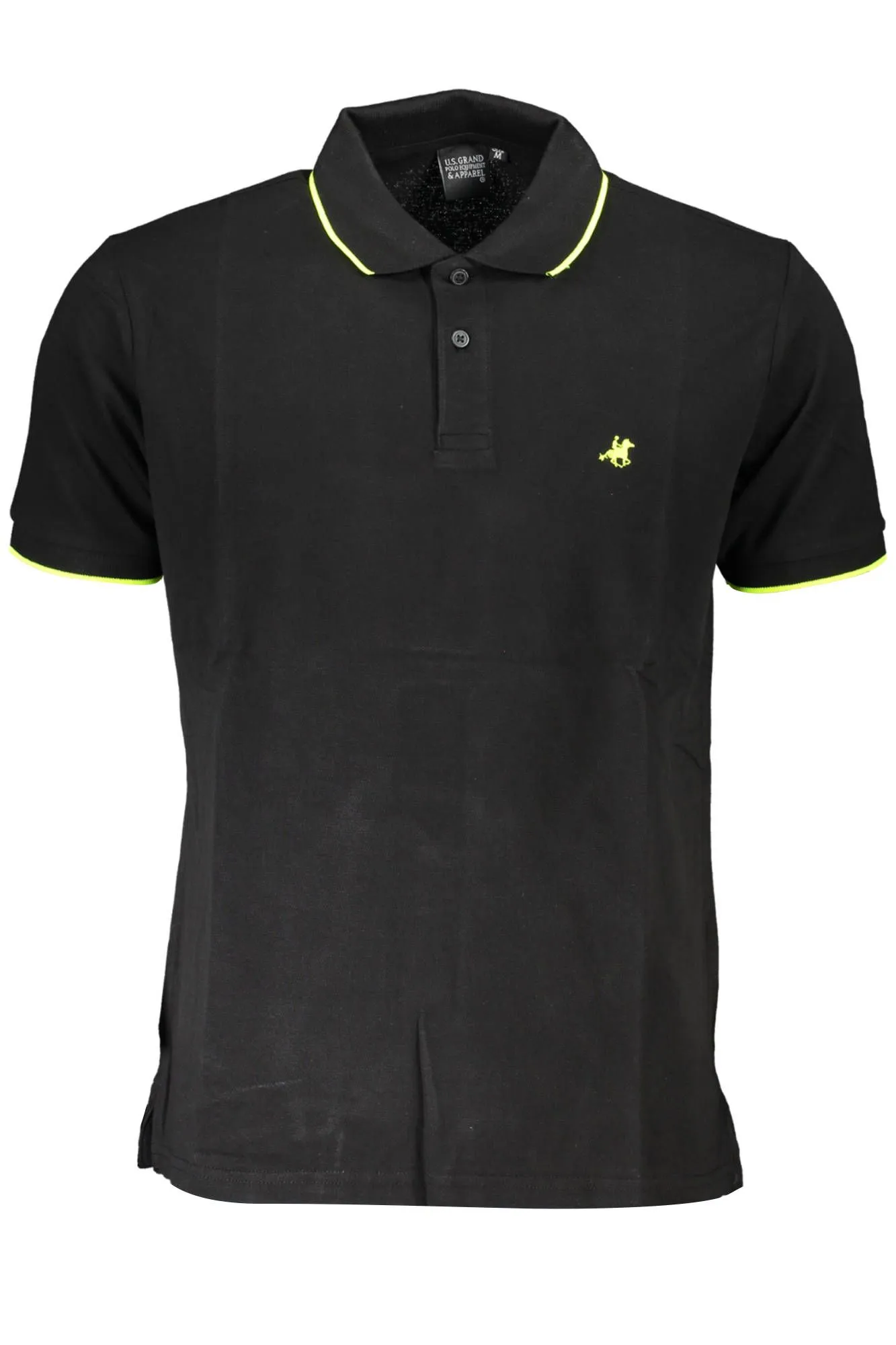 U.S. Grand Polo Black Cotton Men Polo Shirt