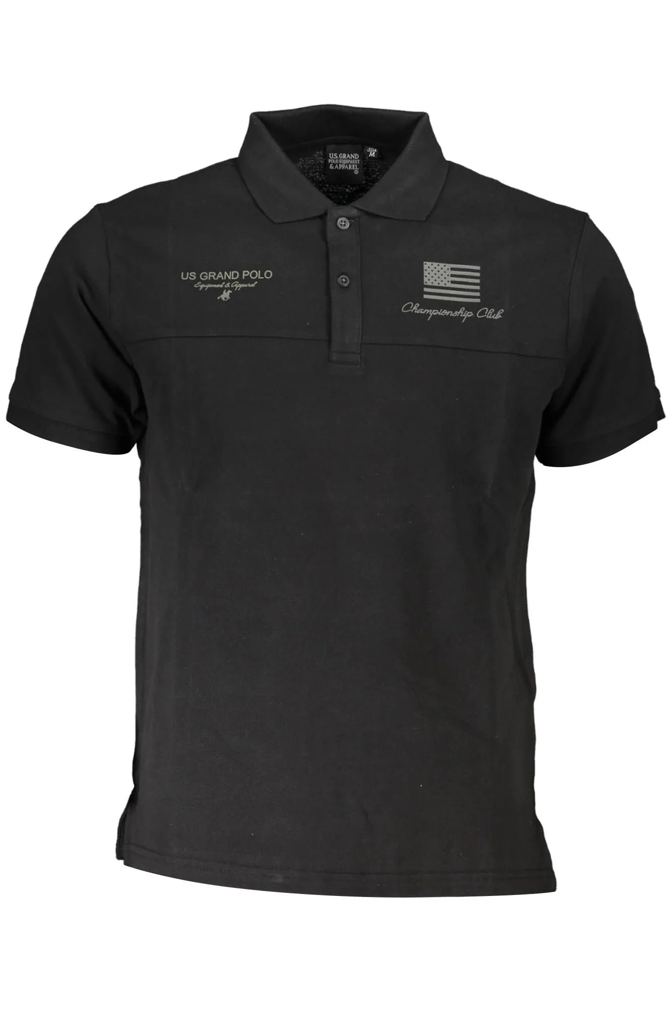 U.S. Grand Polo Black Cotton Men Polo Shirt