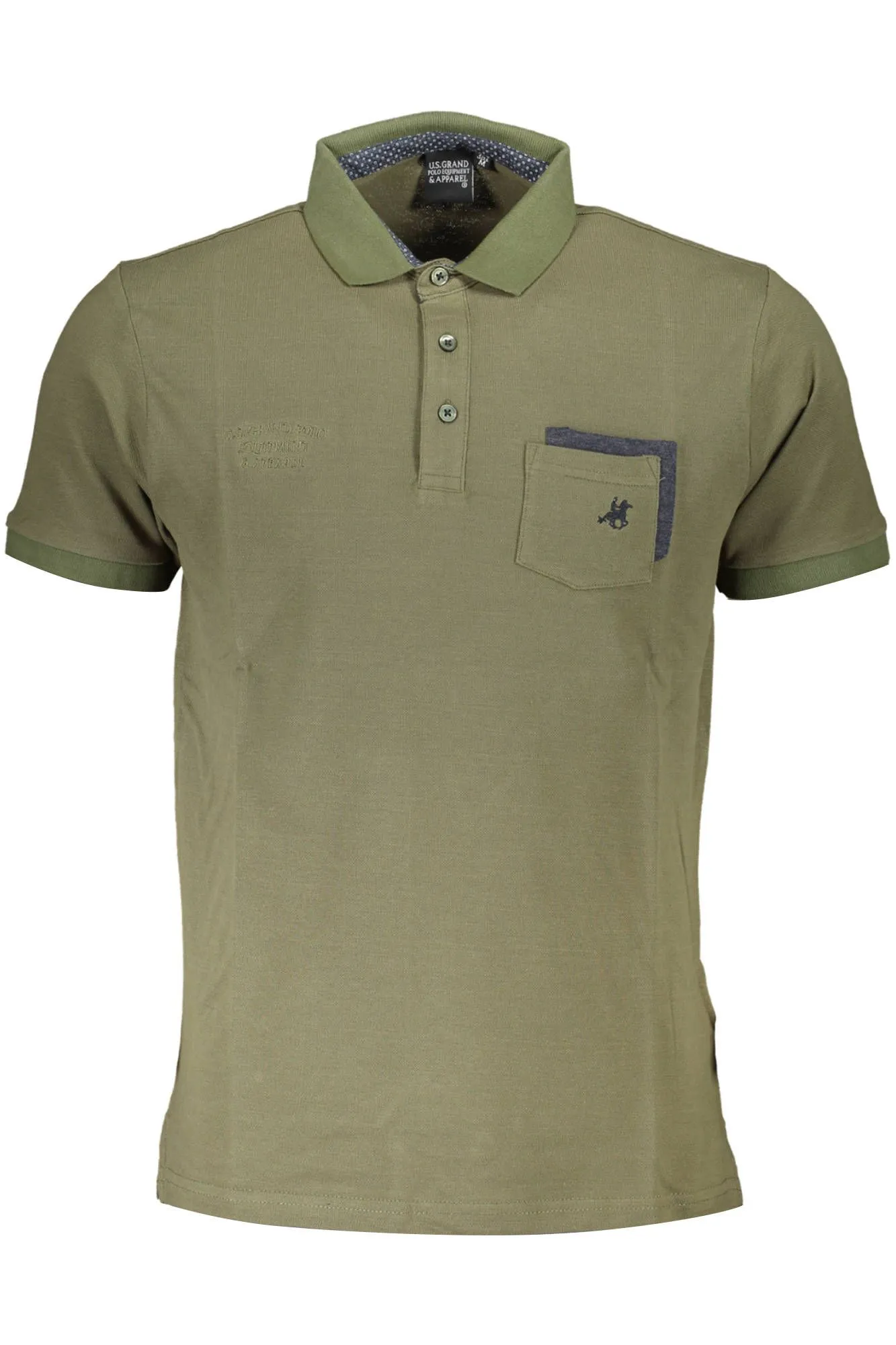 U.S. Grand Polo Green Cotton Men Polo Shirt