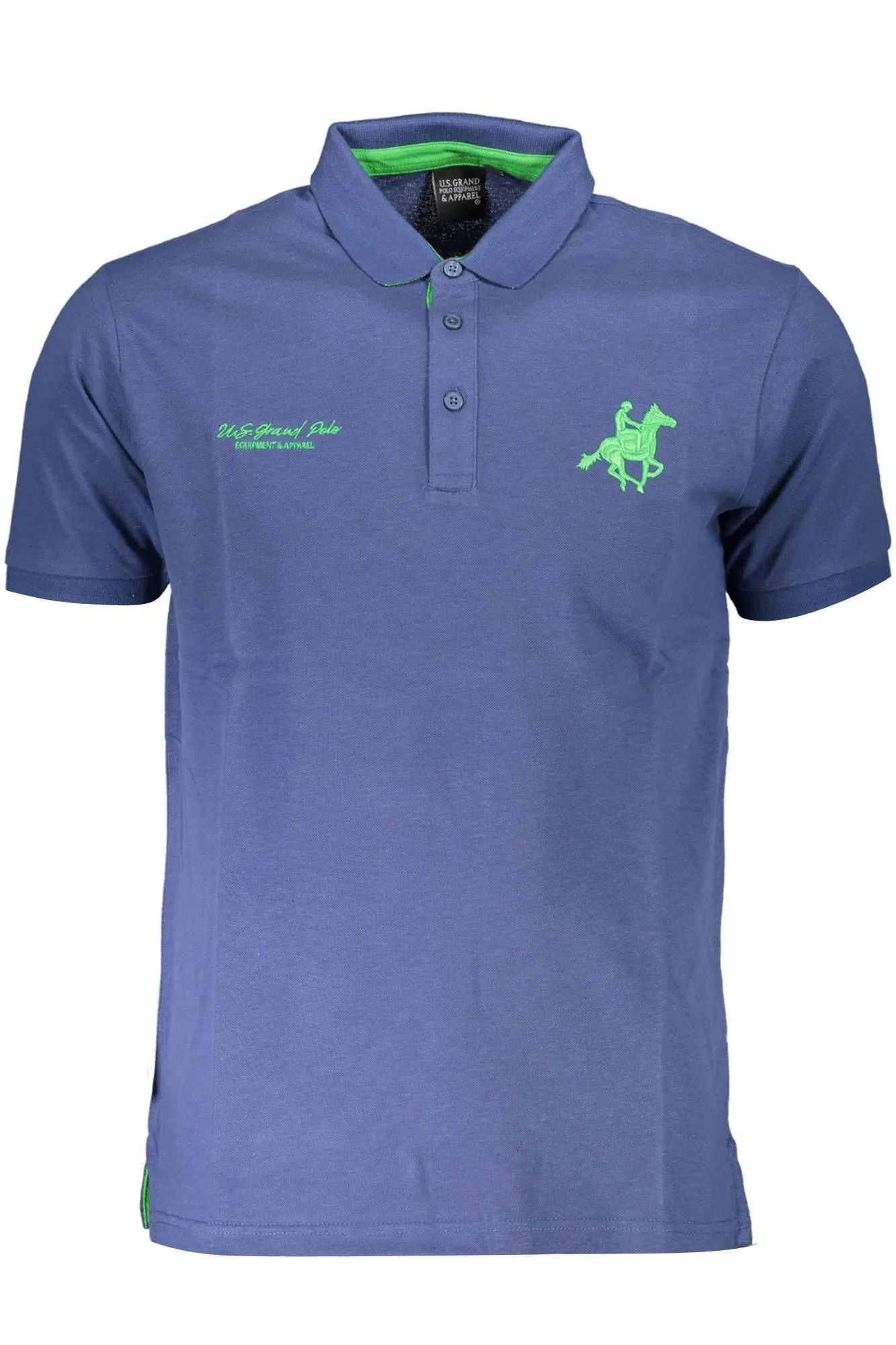 U.S. Grand Polo Blue Cotton Men Polo Shirt