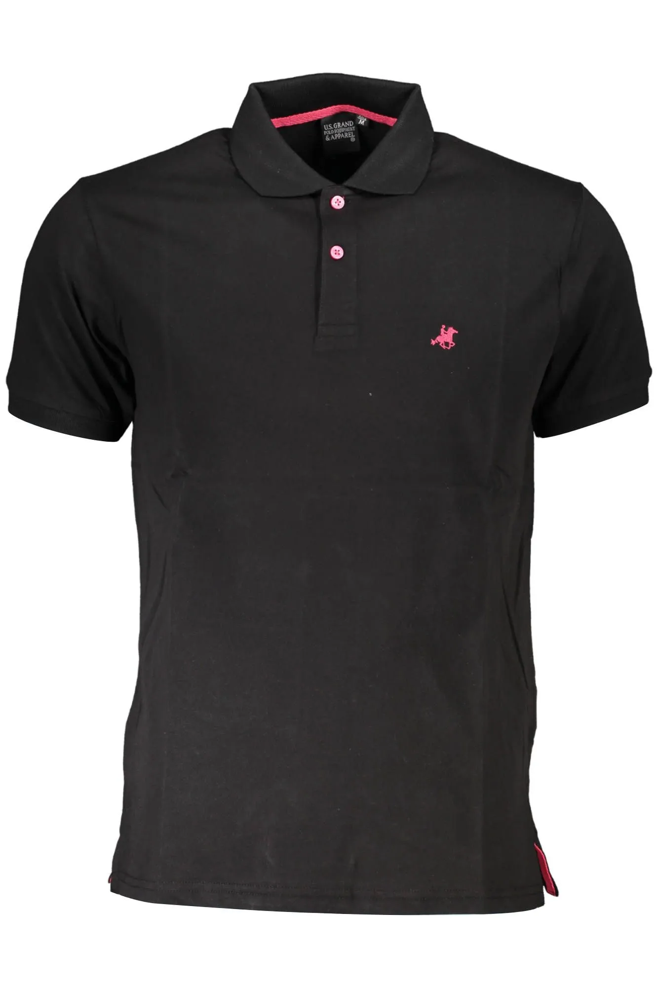 U.S. Grand Polo Black Cotton Men Polo
