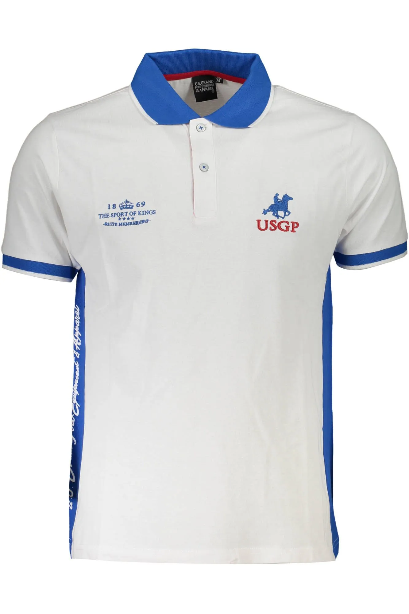 U.S. Grand Polo White Cotton Men Polo Shirt
