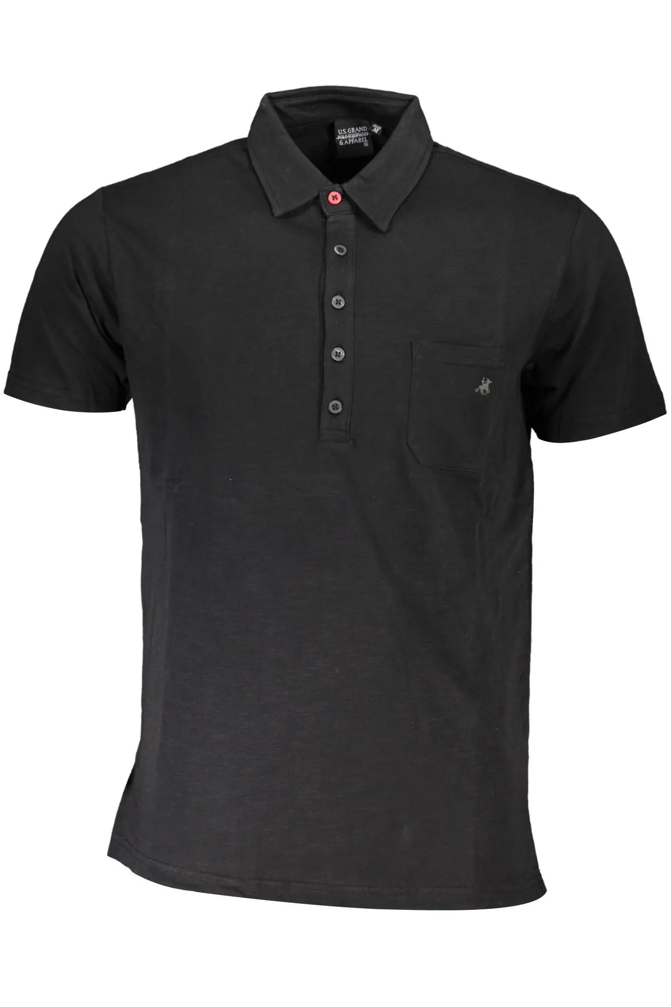 U.S. Grand Polo Black Cotton Men Polo Shirt