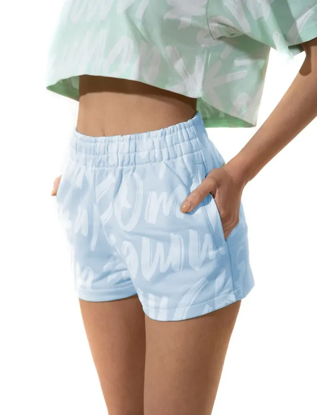 Comme Des Fuckdown Women's Elevate Your Summer Style with Chic Light Blue Cotton Shorts