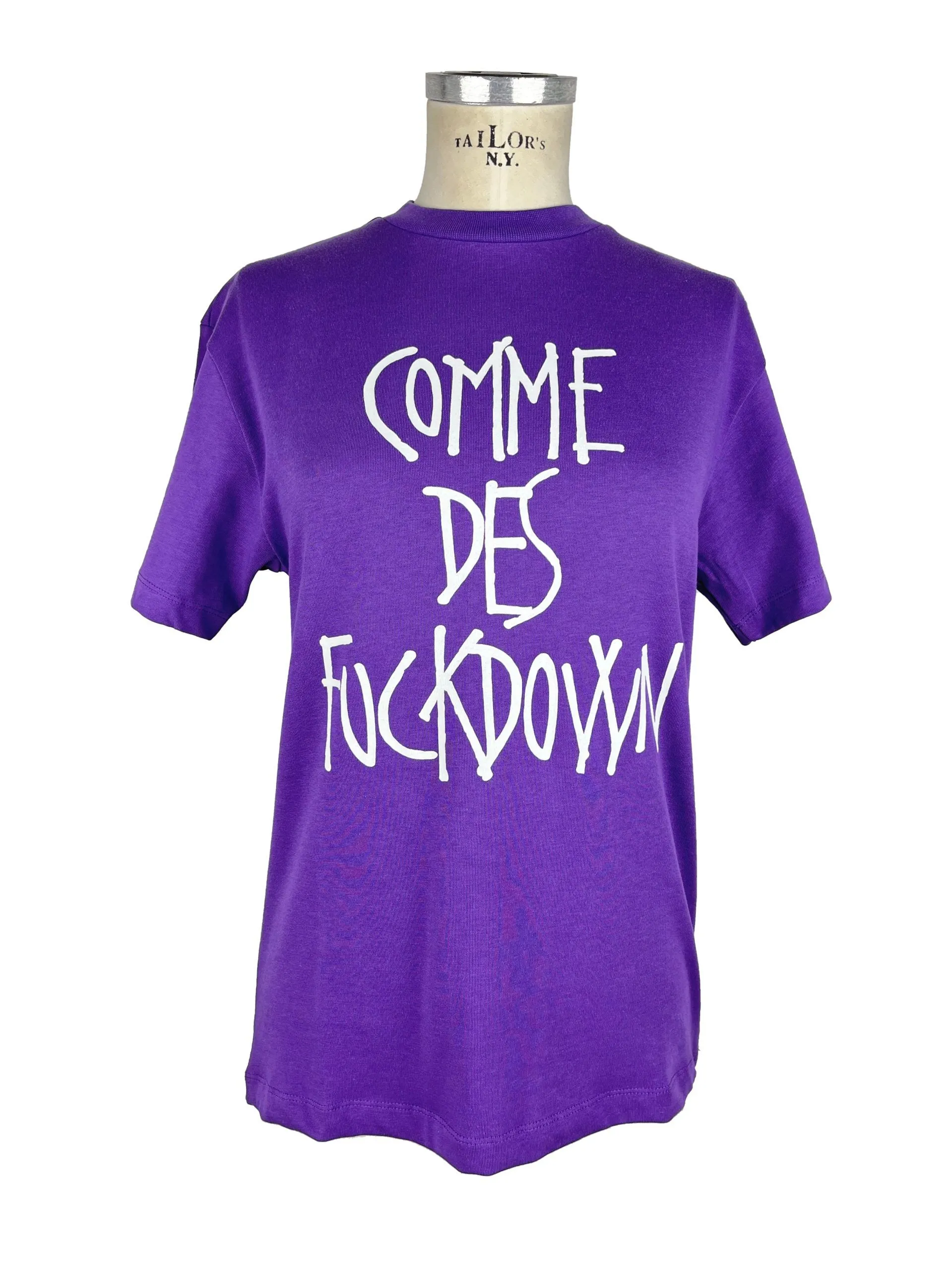 Comme Des Fuckdown Women's Elevate Your Casual Wear with Purple Cotton Tee
