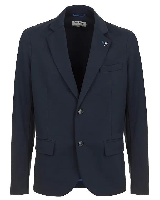 Fred Mello Men's Elegant Cotton Blend Two-Button Jacket