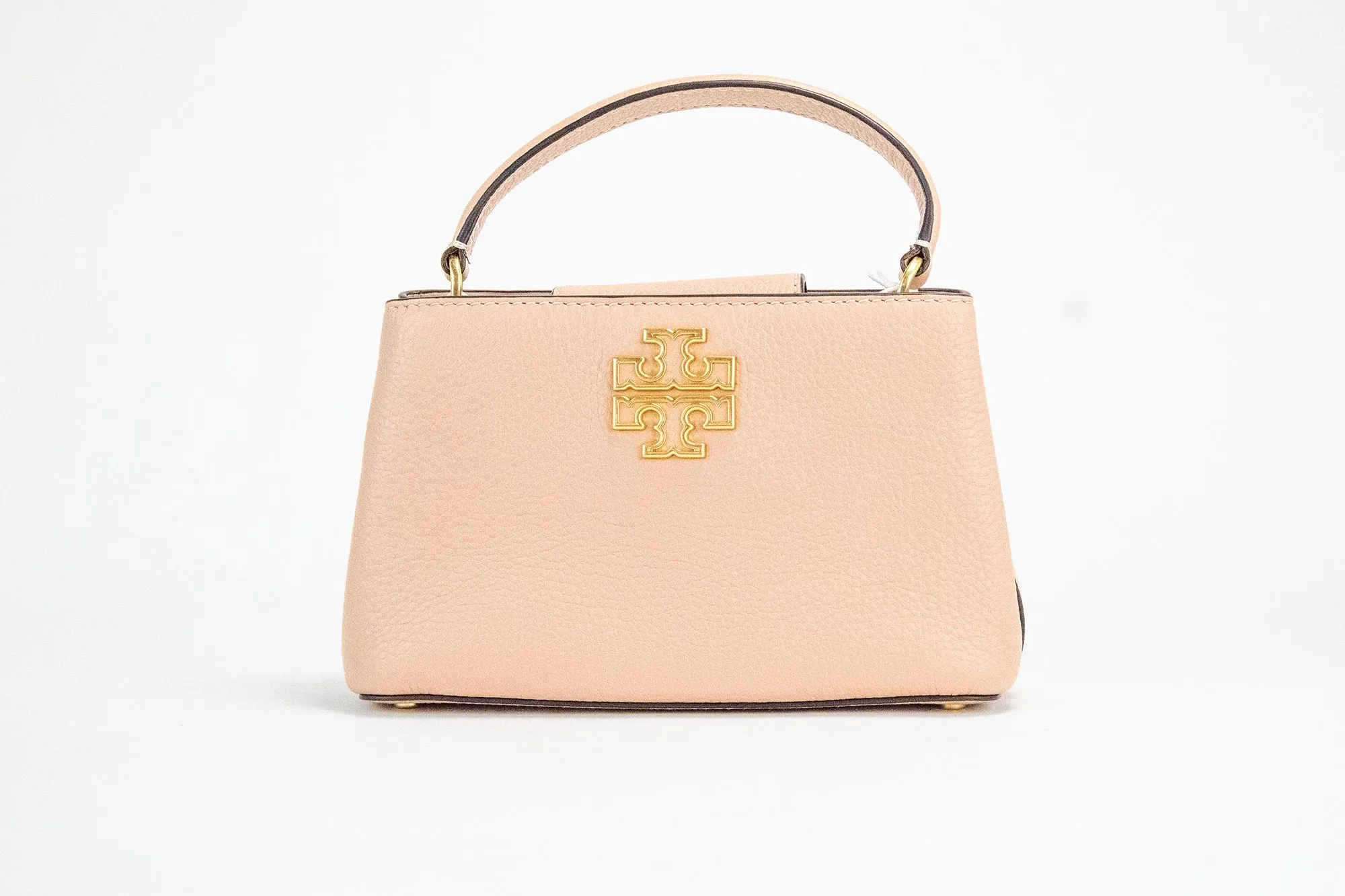 Tory Burch Women's Britten Micro Light Meadowsweet Leather Satchel Bag Purse