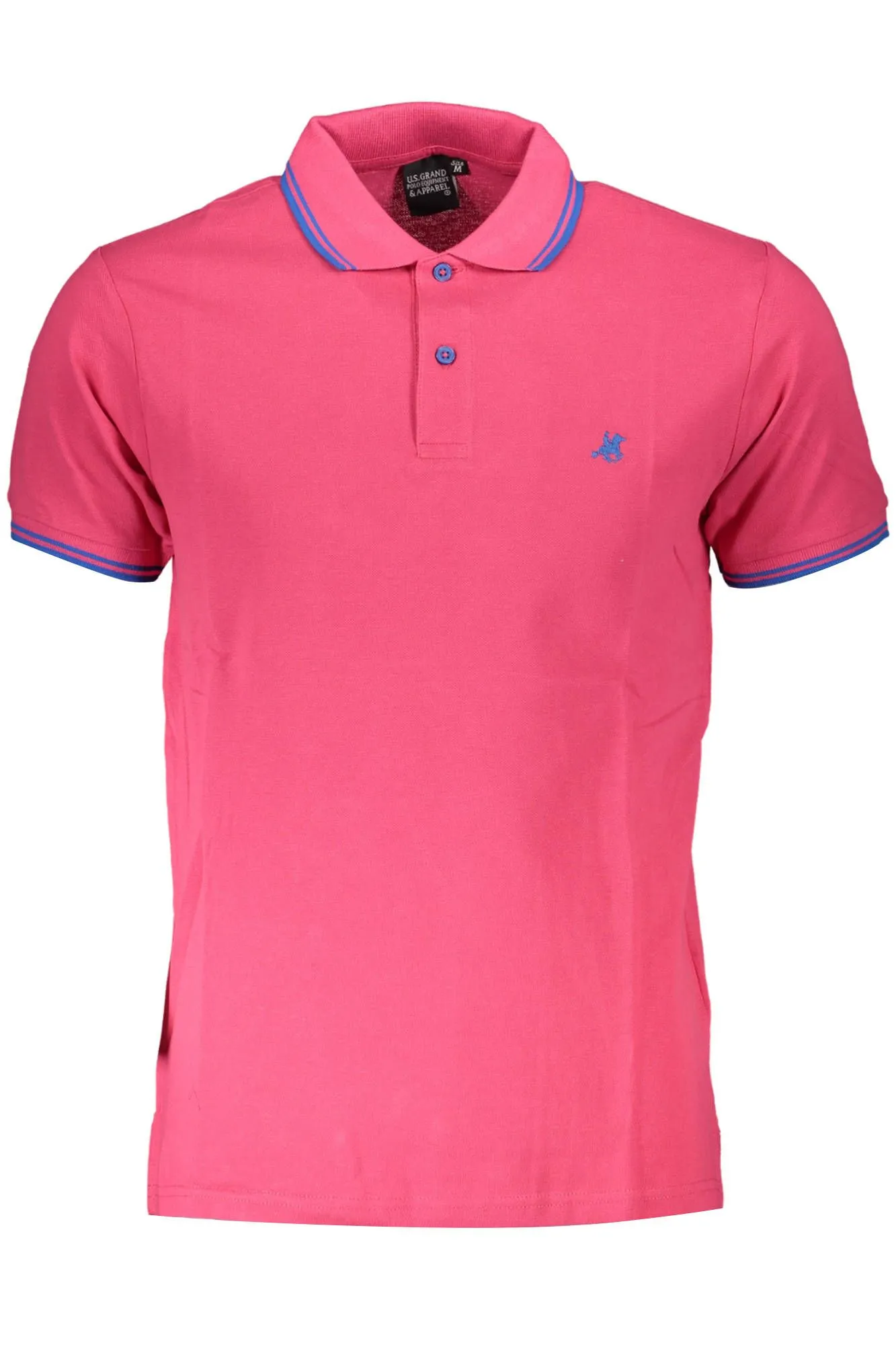 U.S. Grand Polo Men's Pink Cotton Mens Polo Shirt