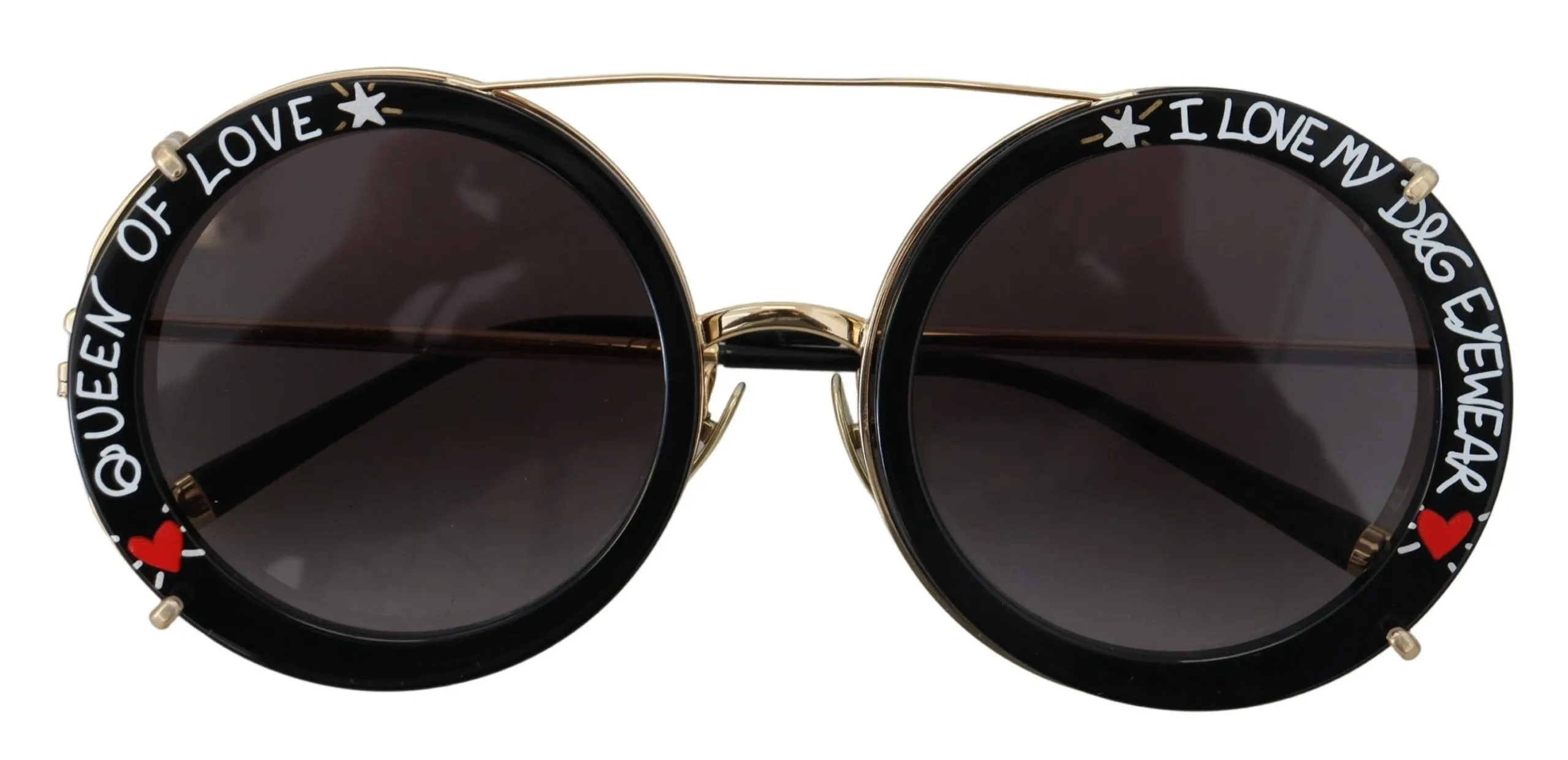 Dolce & Gabbana Women's Elegant Black Gold Gradient Sunglasses