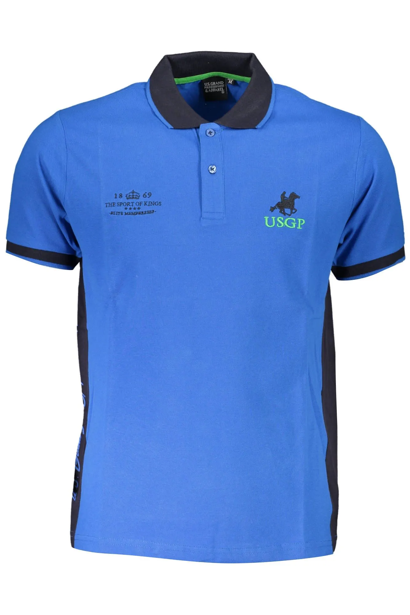 U.S. Grand Polo Blue Cotton Men Polo Shirt