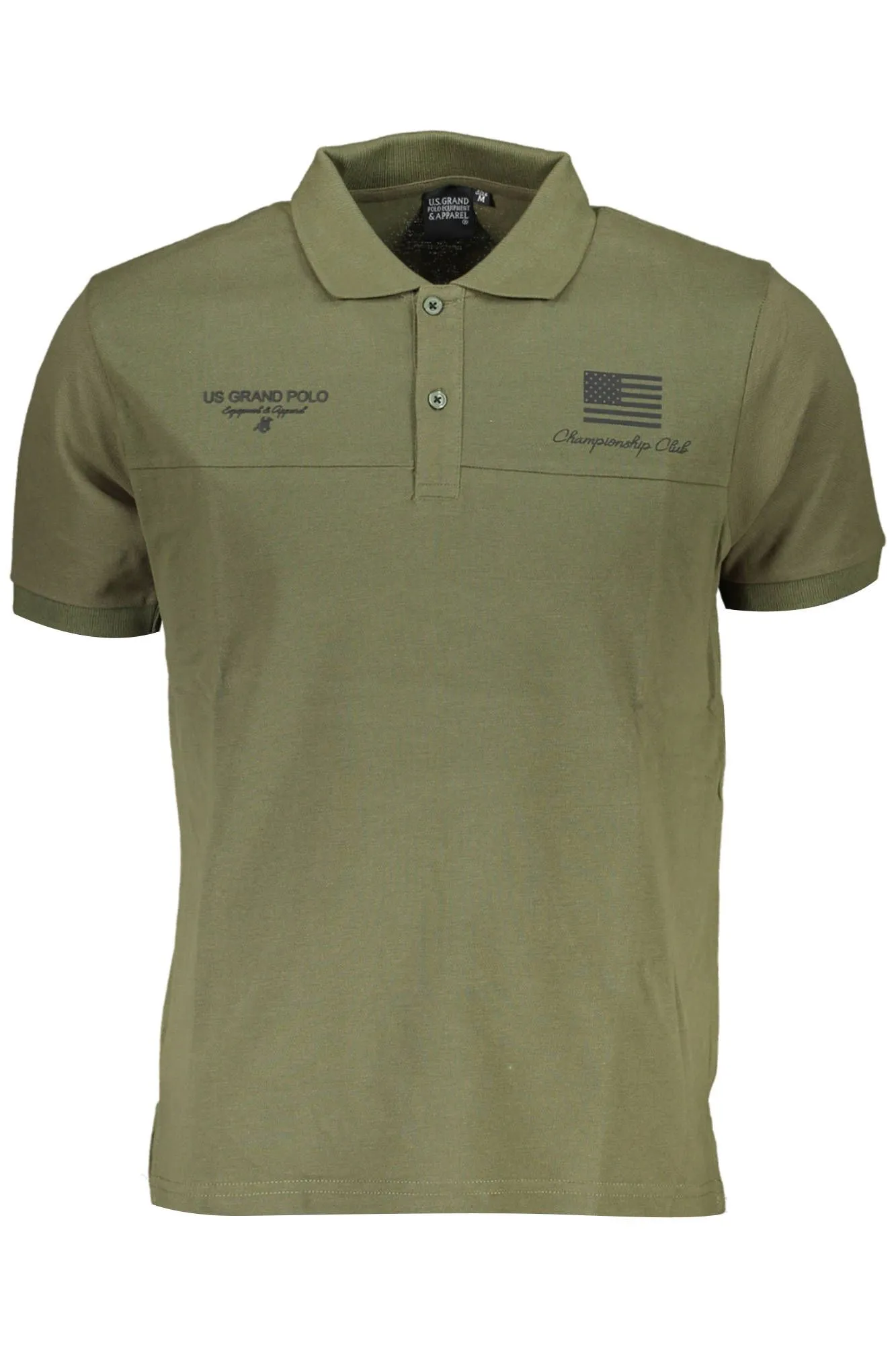 U.S. Grand Polo Green Cotton Men Polo