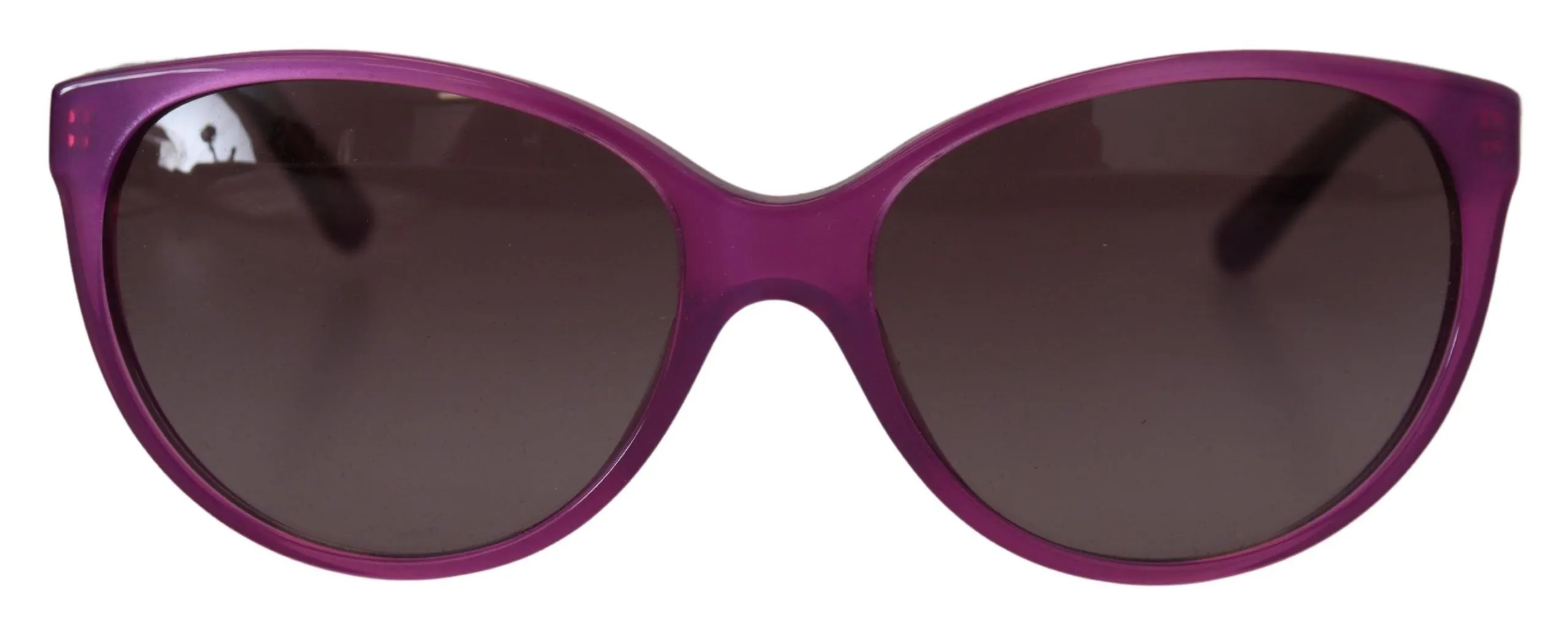 Dolce & Gabbana Women's Chic Purple Acetate Round Sunglasses