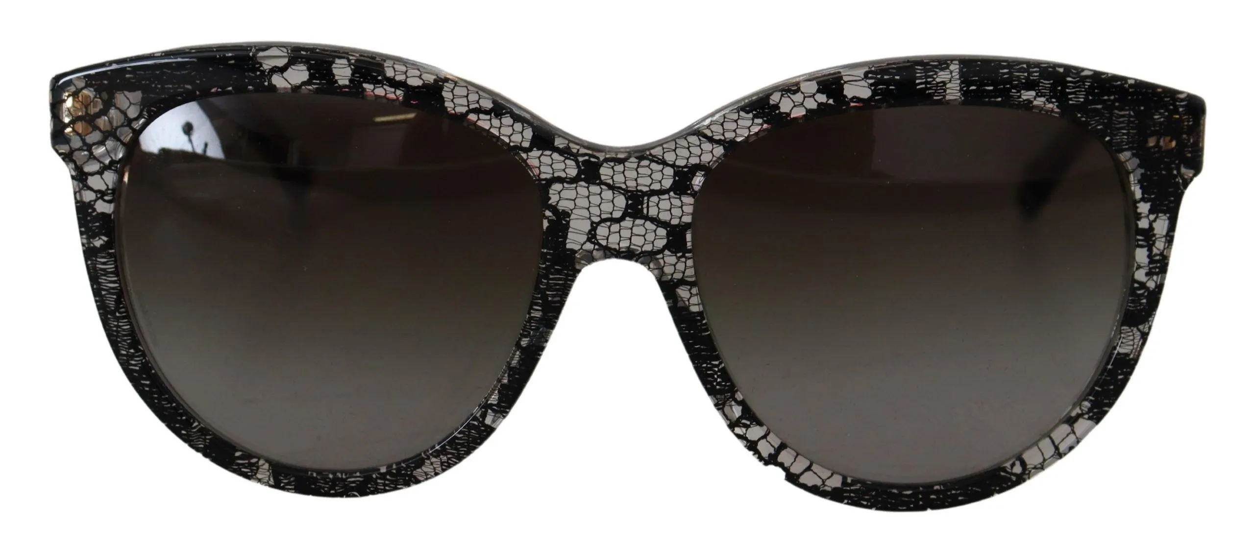 Dolce & Gabbana Women's Chic White Lace-Trimmed Designer Sunglasses