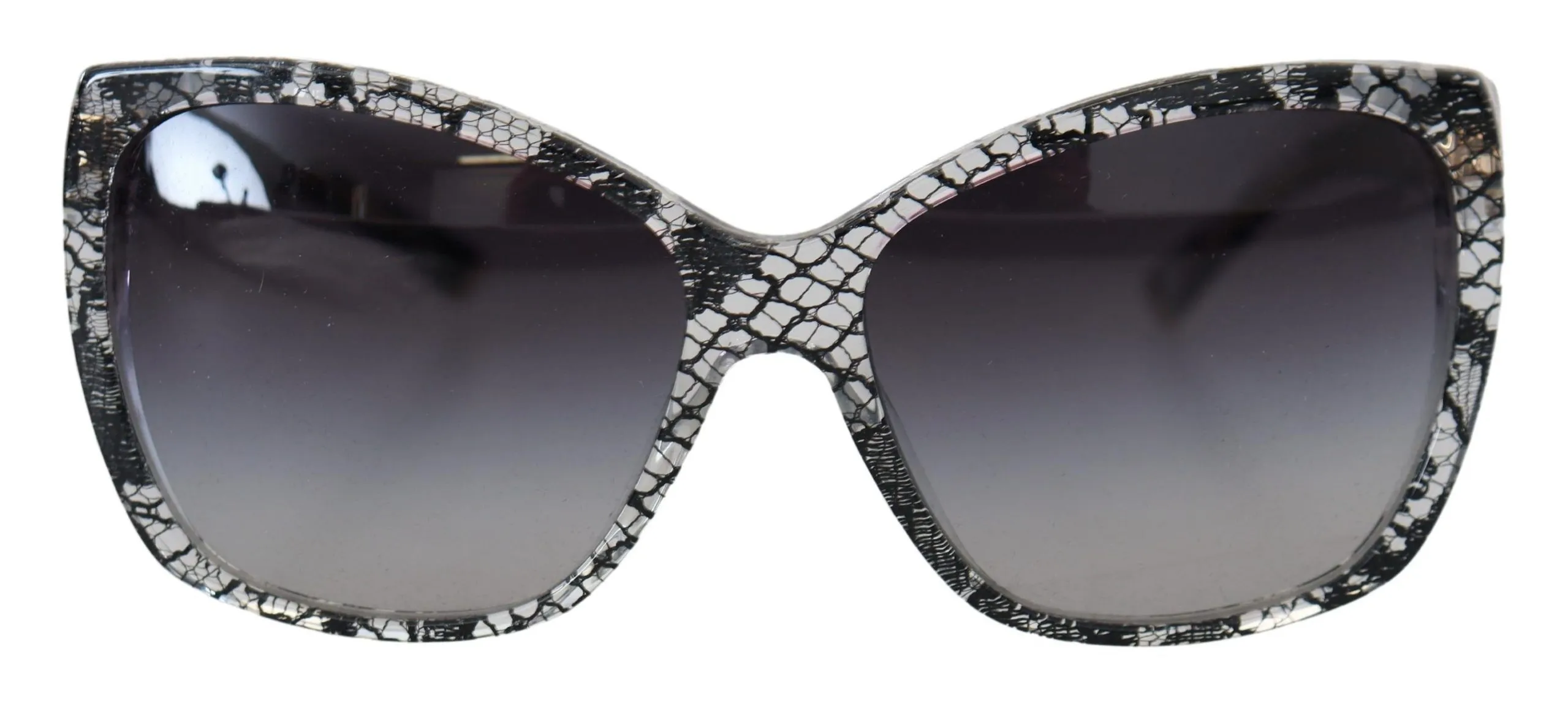 Dolce & Gabbana Women's Chic White Lace Trimmed Sunglasses