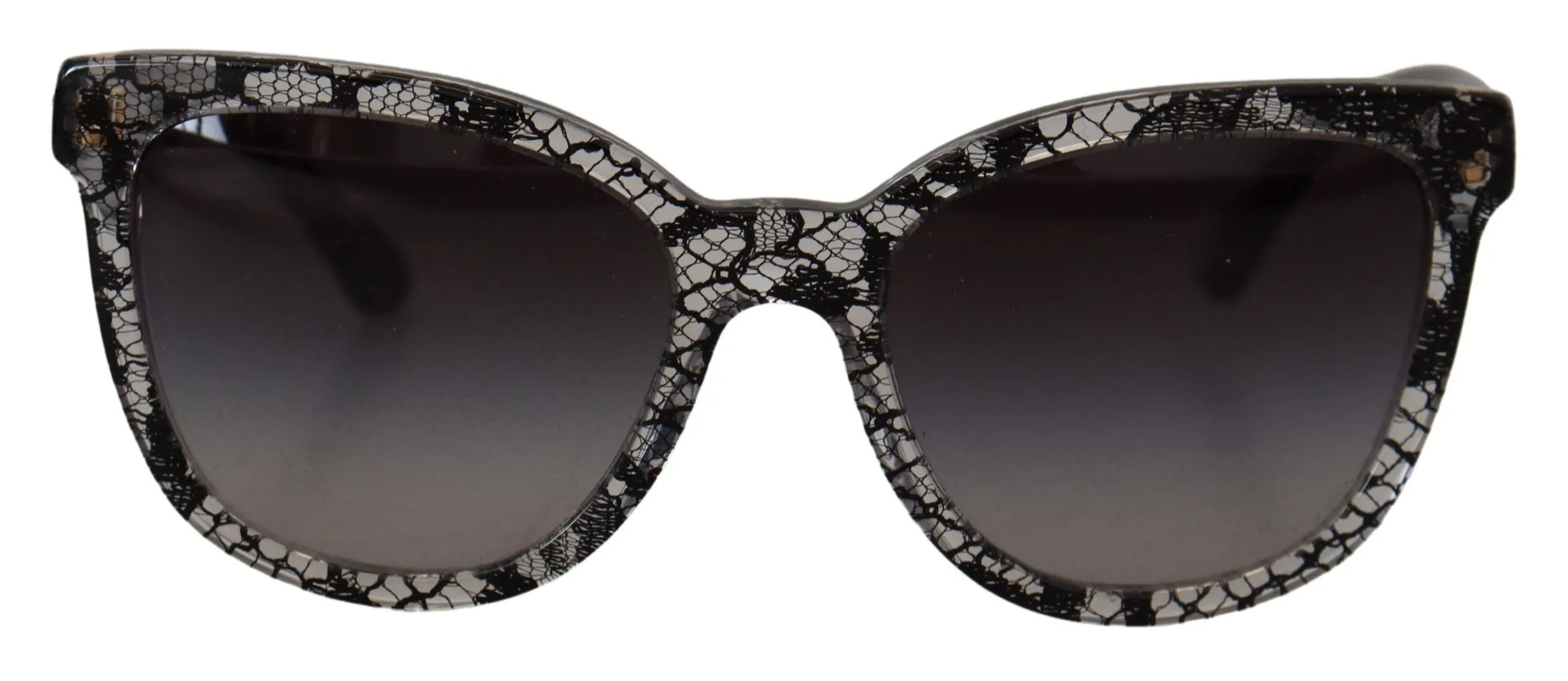 Dolce & Gabbana Women's Elegant White Lace Applique Sunglasses