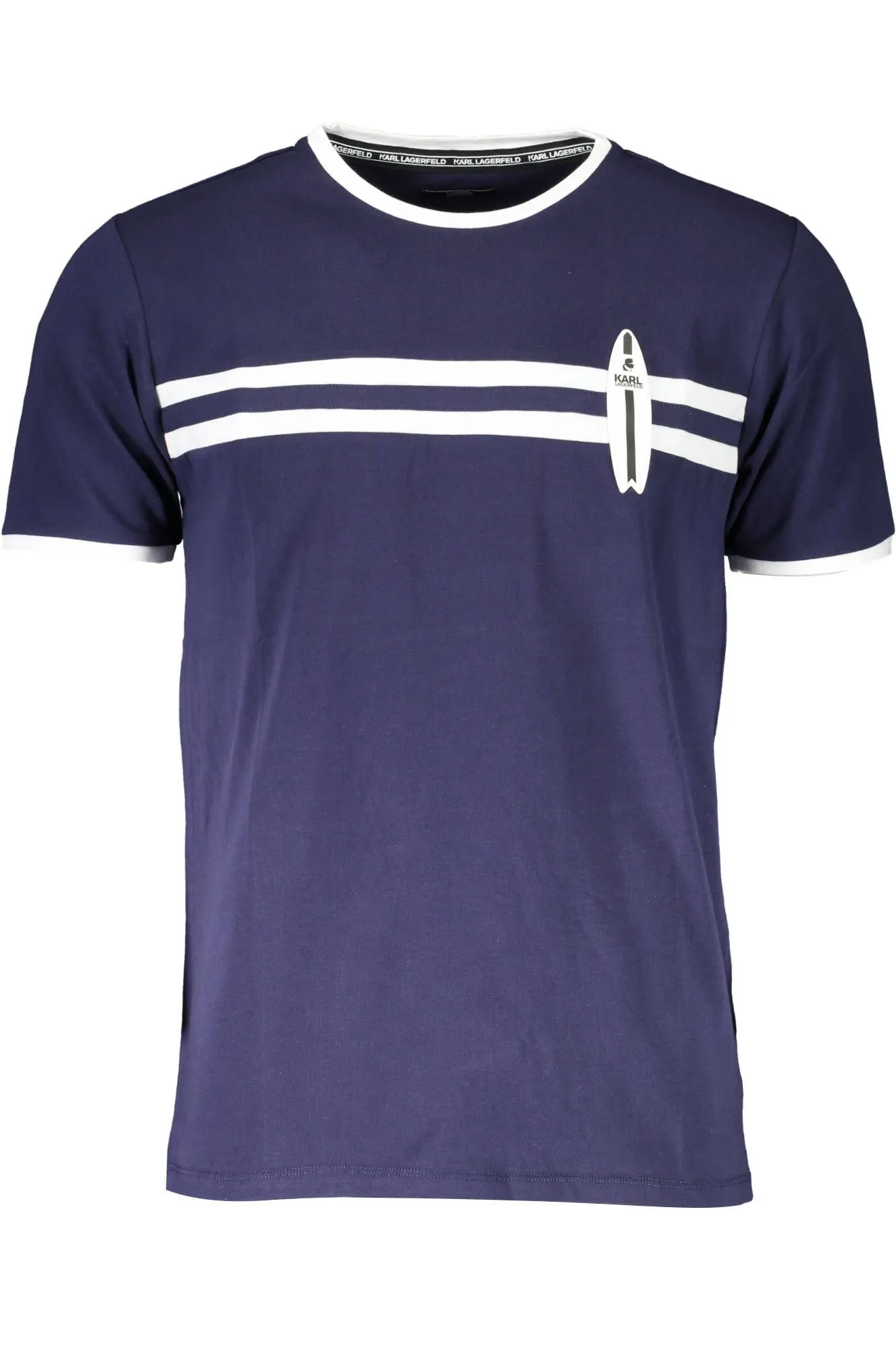 Blue Cotton Men T-Shirt
