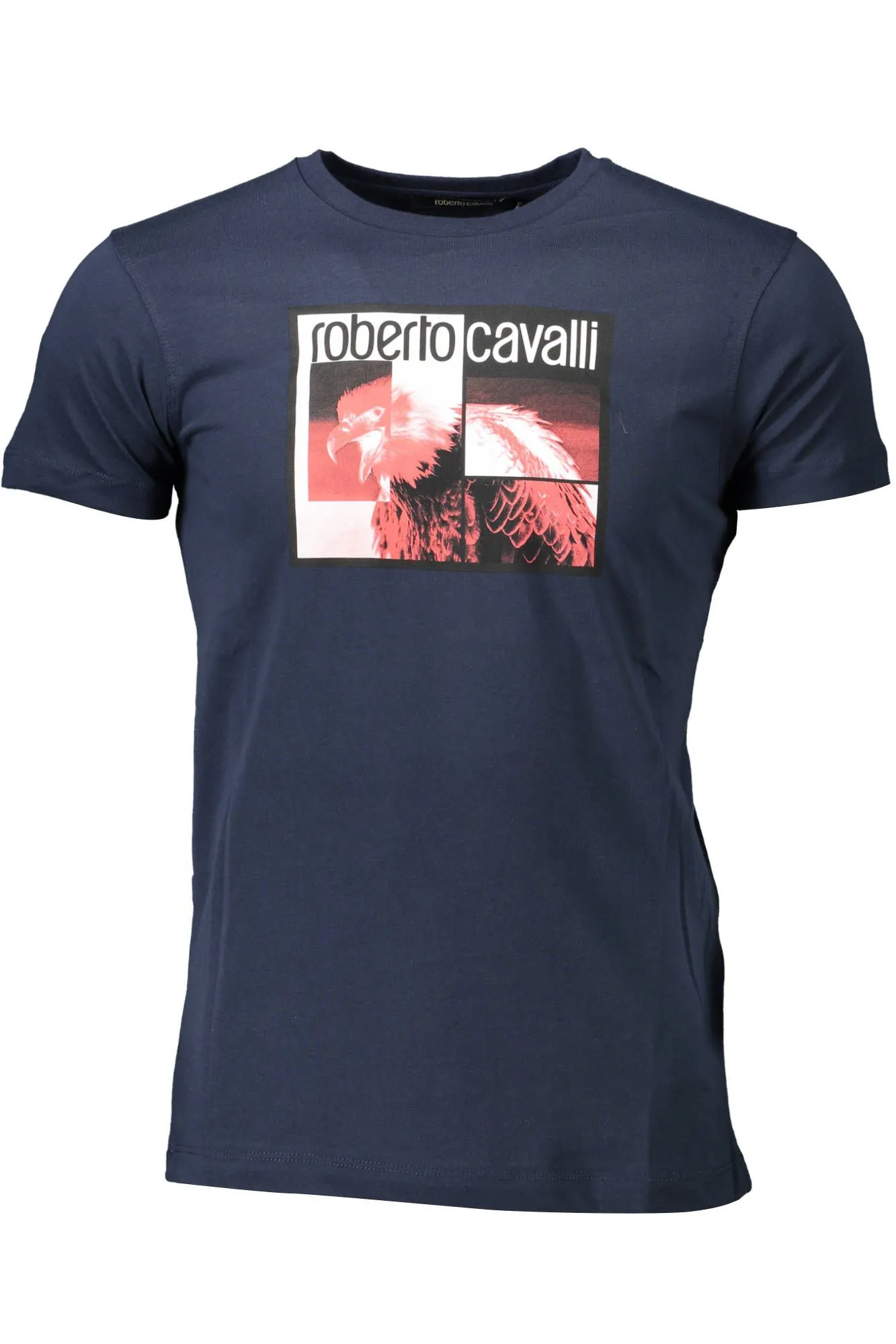 Roberto Cavalli Blue Cotton Men T-Shirt