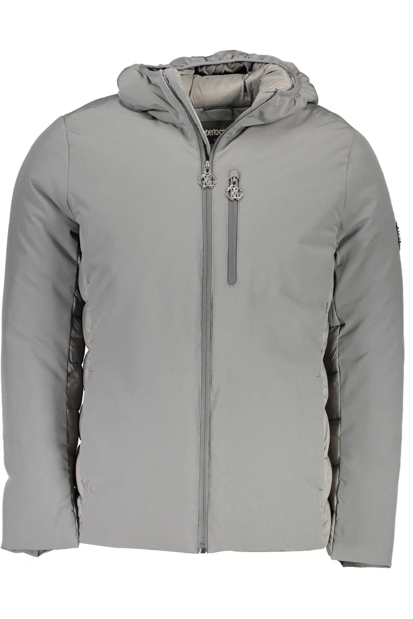 Roberto Cavalli Gray Polyester Men Jacket