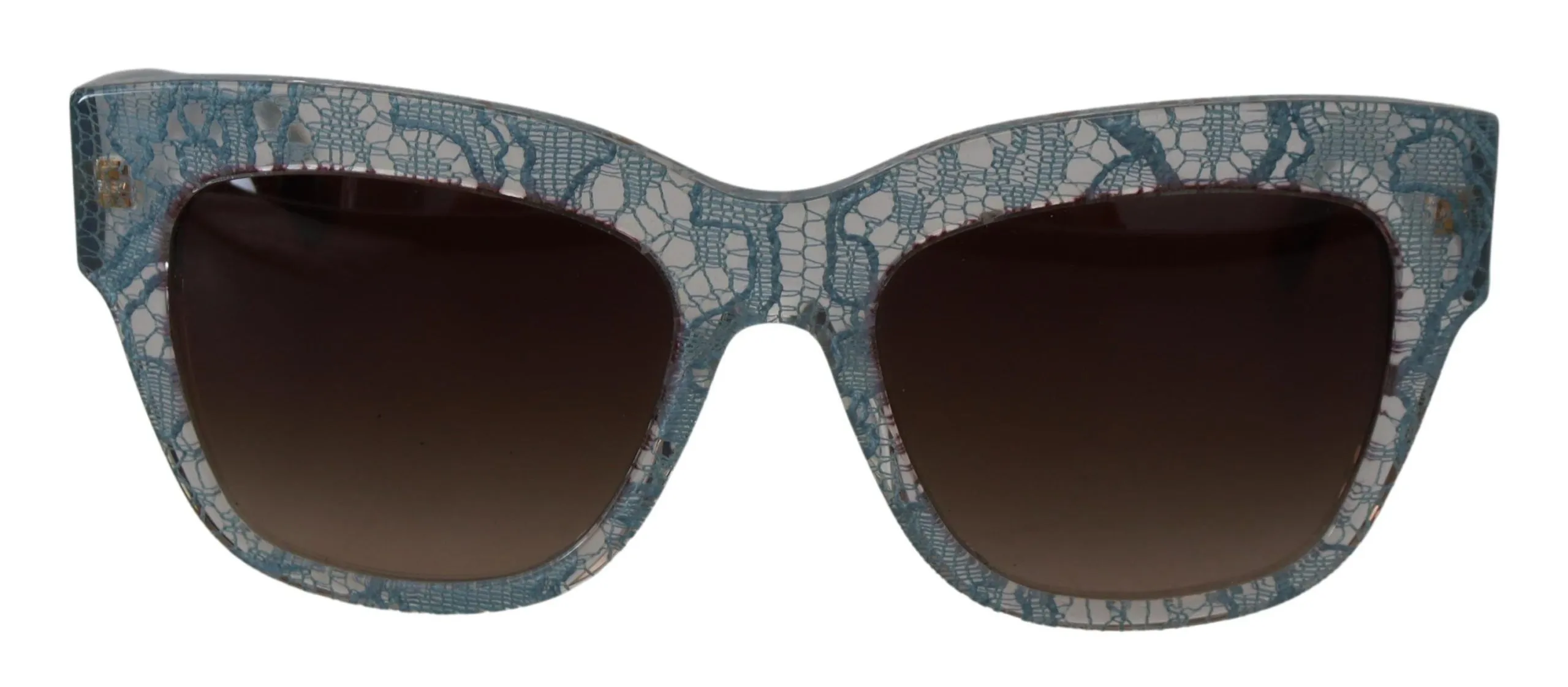 Dolce & Gabbana Women's Elegant Lace Detail Blue Sunglasses