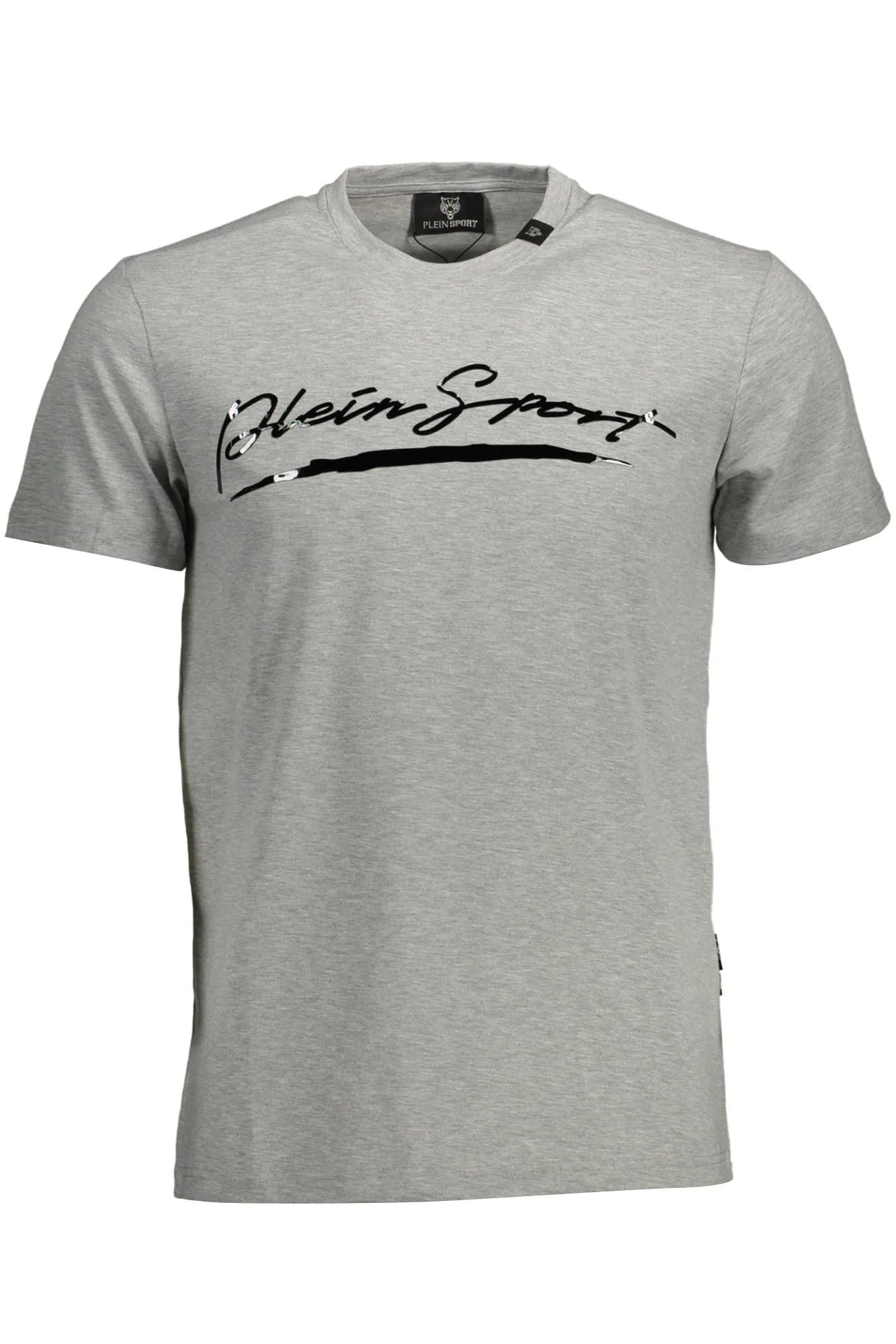 Plein Sport Gray Cotton Men T-Shirt