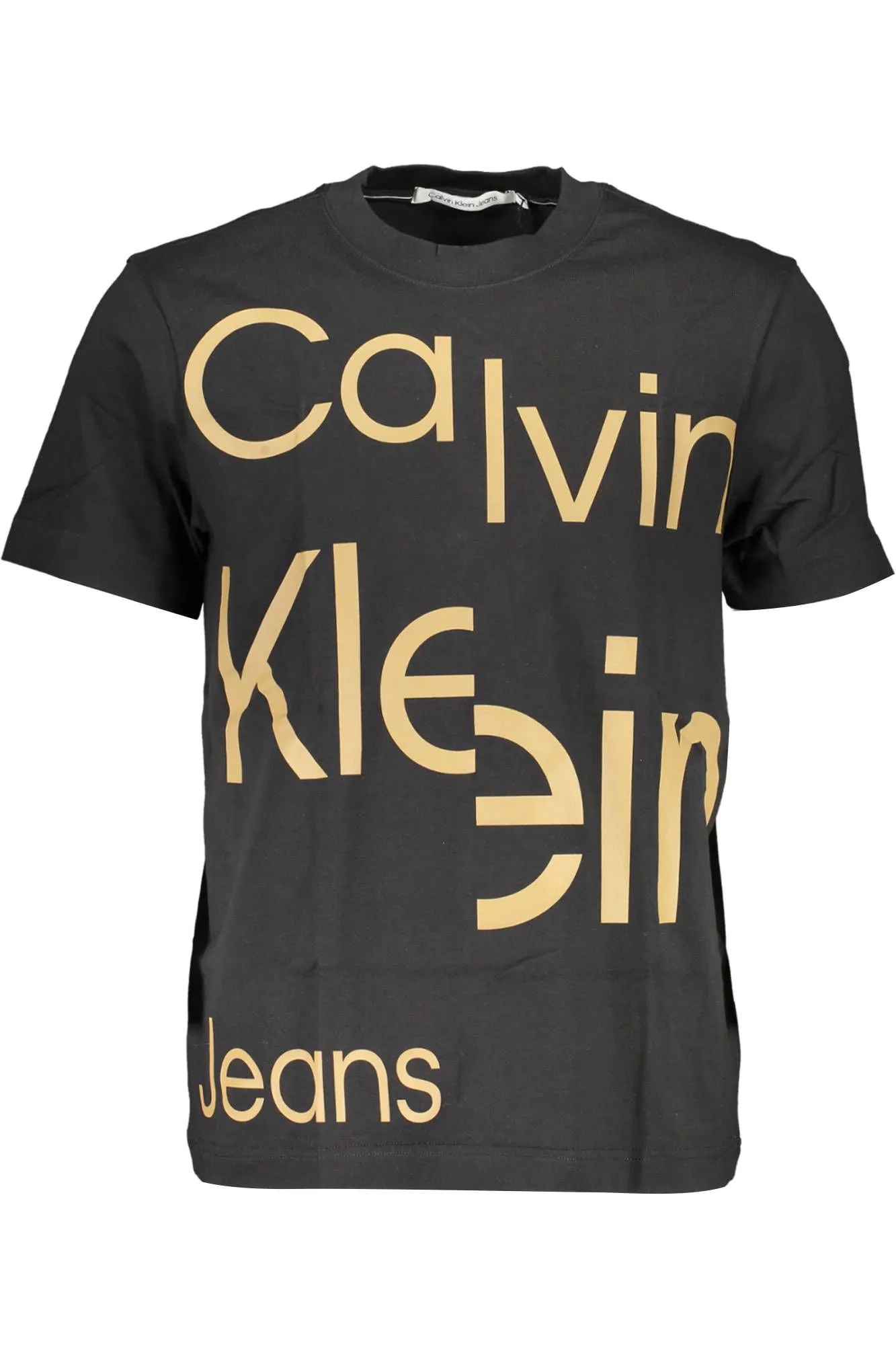 Calvin Klein Black Cotton Men T-Shirt