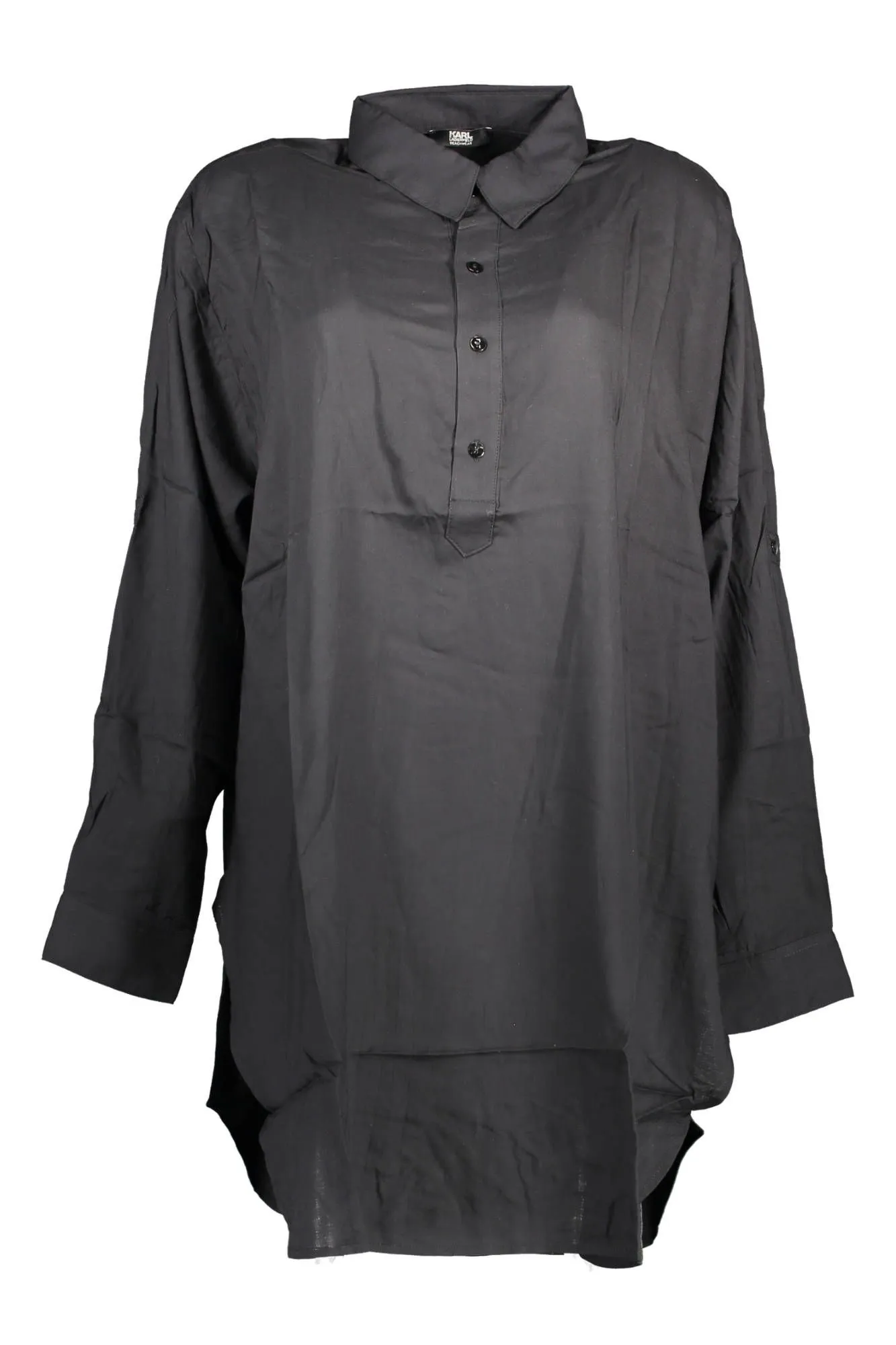 Black Viscose Women Shirt